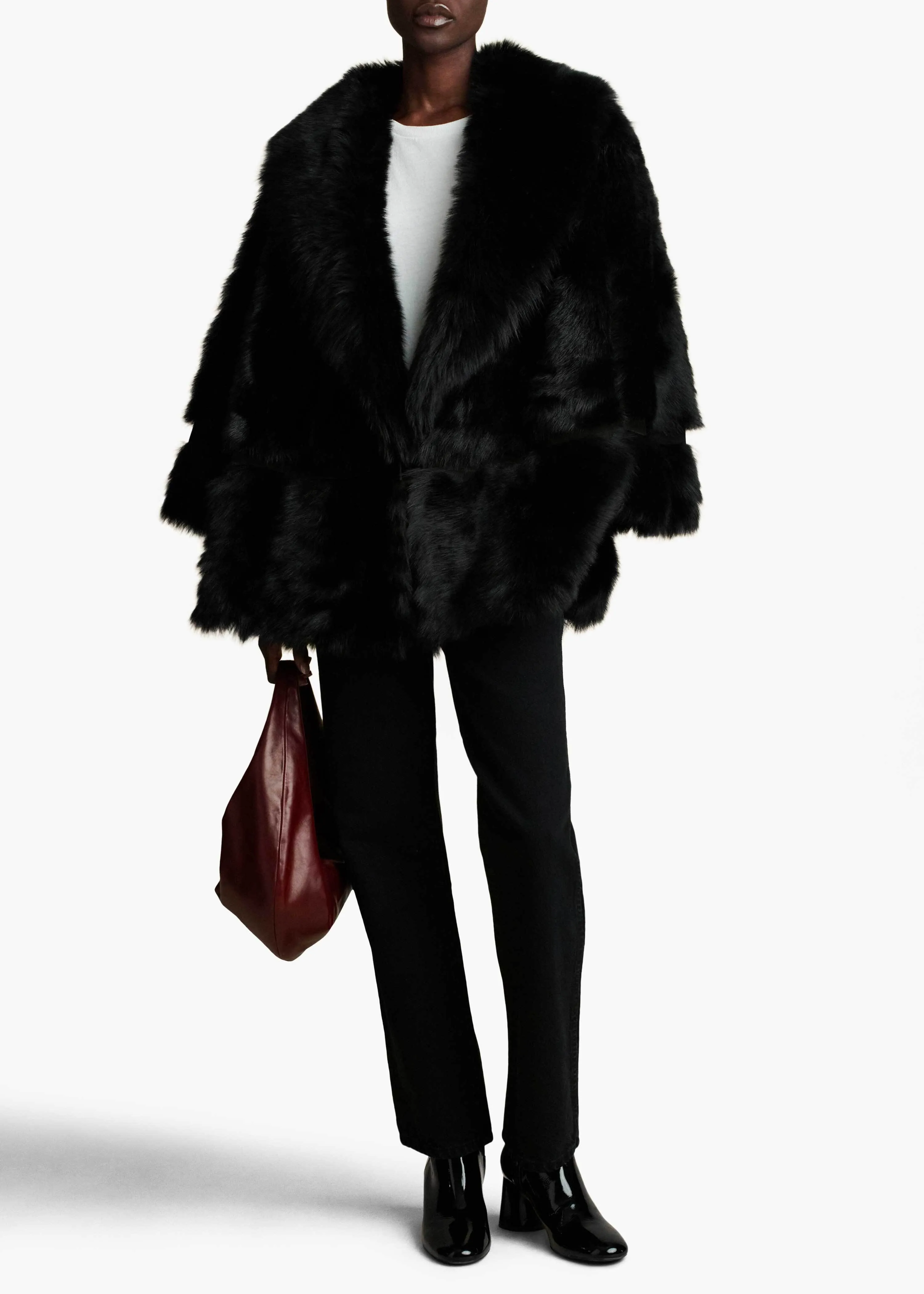 Adelaide Shearling Jacket in Black sold by KHAITE product image thumbnail 2