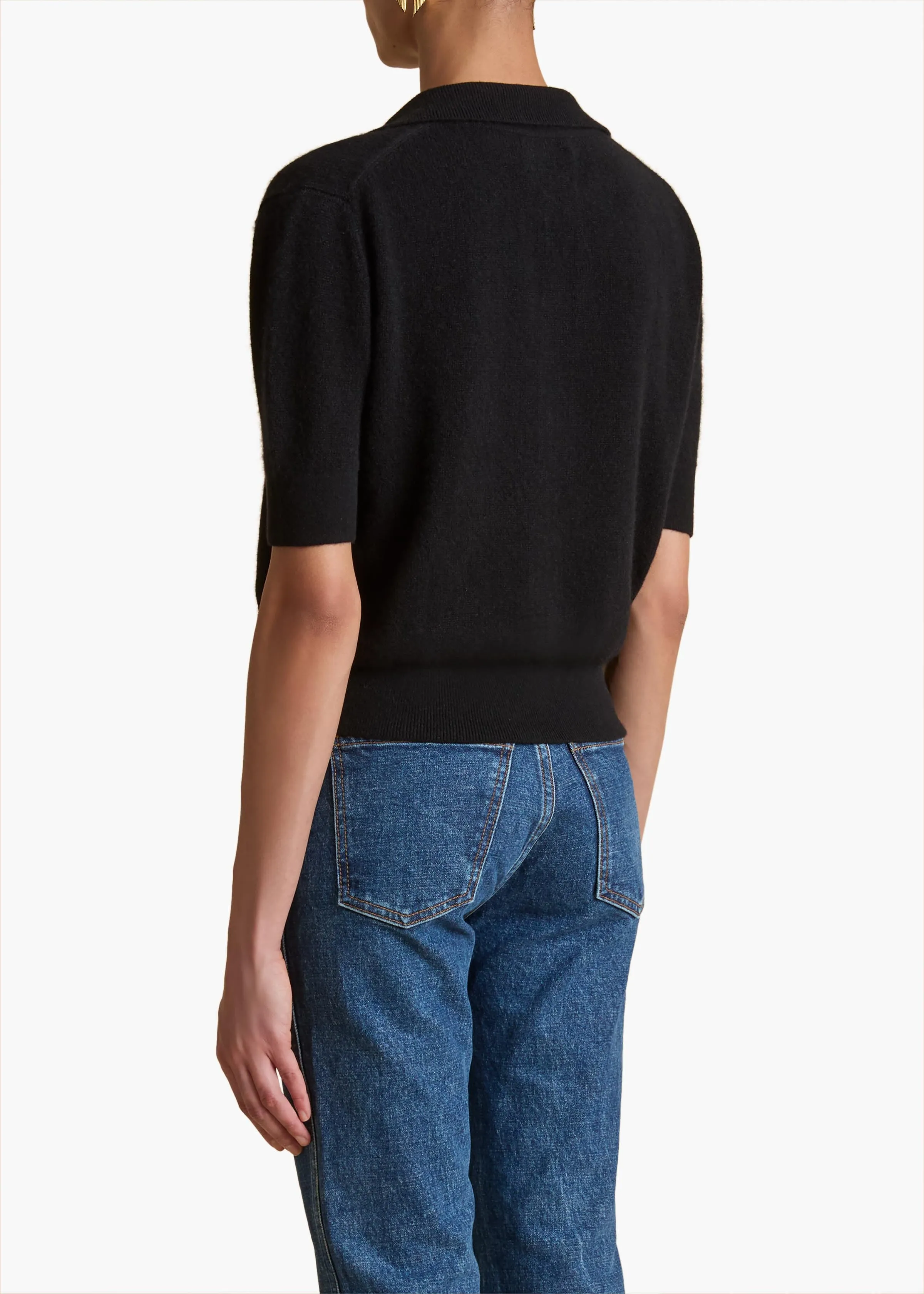 Shrunken Jo Sweater in Black sold by KHAITE product image thumbnail 4