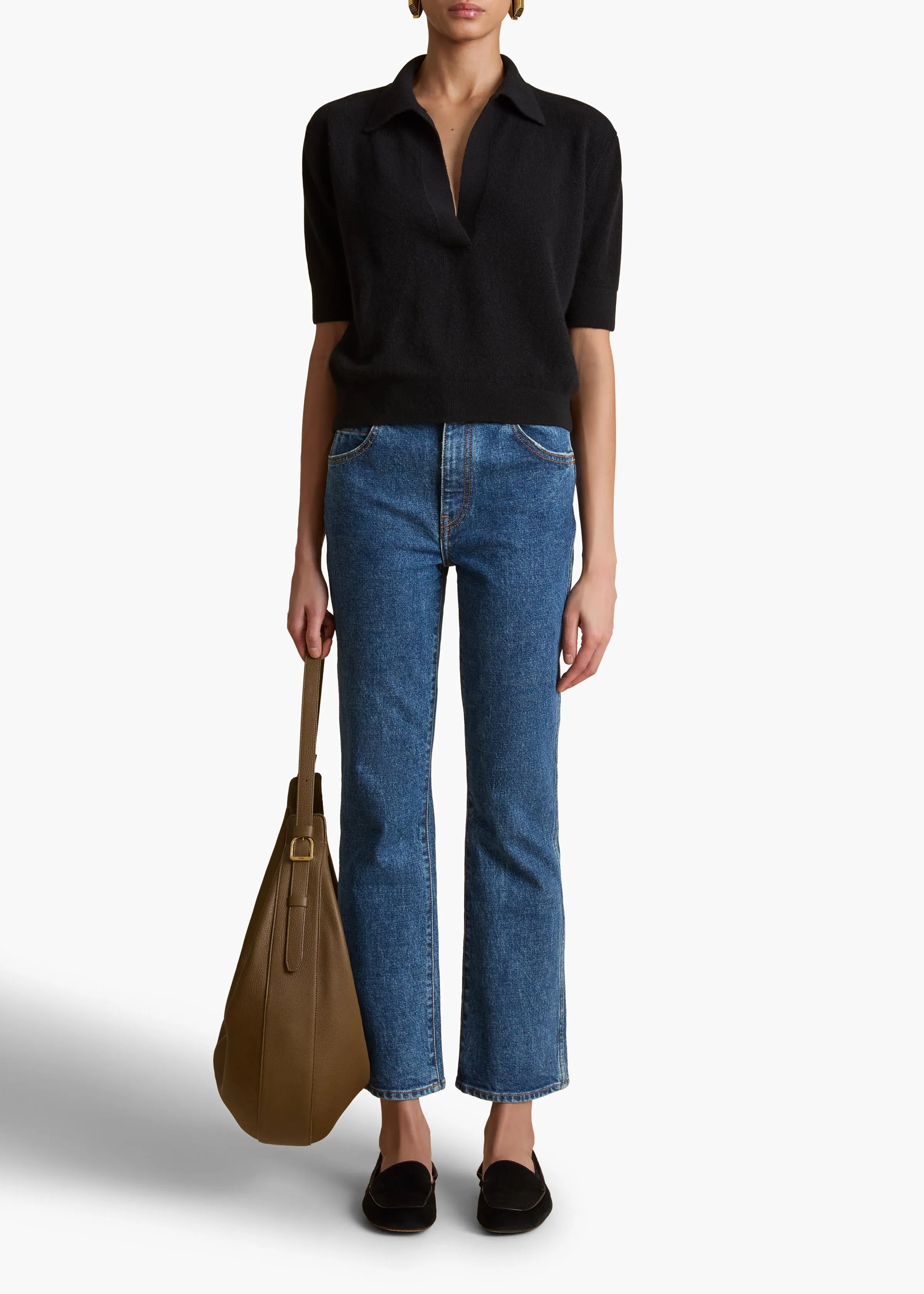 Shrunken Jo Sweater in Black sold by KHAITE product image thumbnail 2