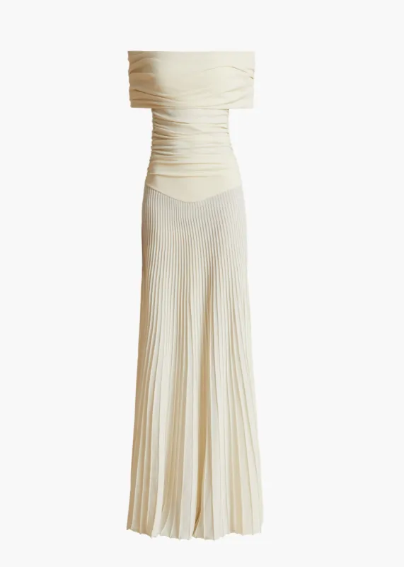 Marca Dress in Ivory sold by KHAITE