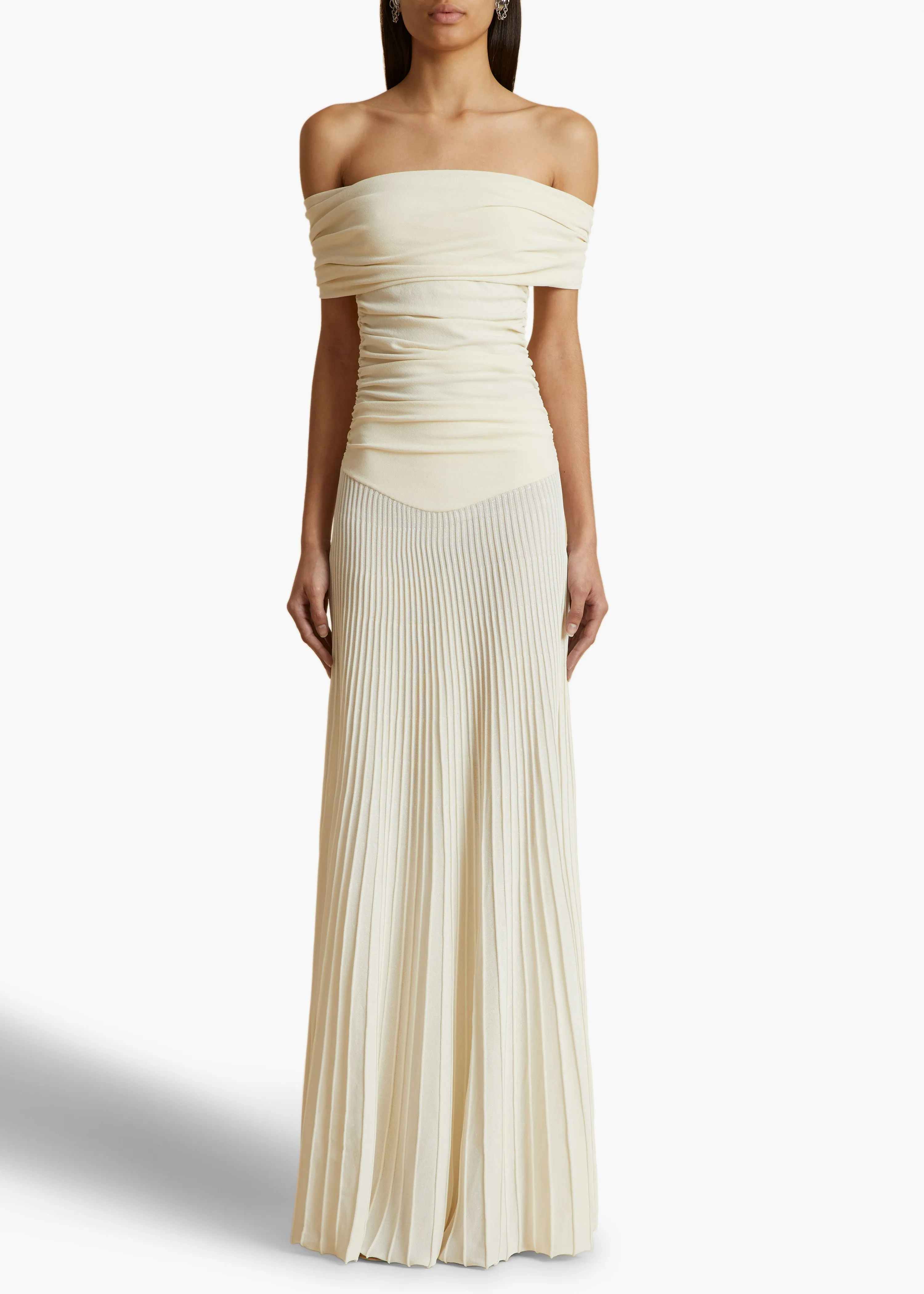 Marca Dress in Ivory sold by KHAITE product image thumbnail 3