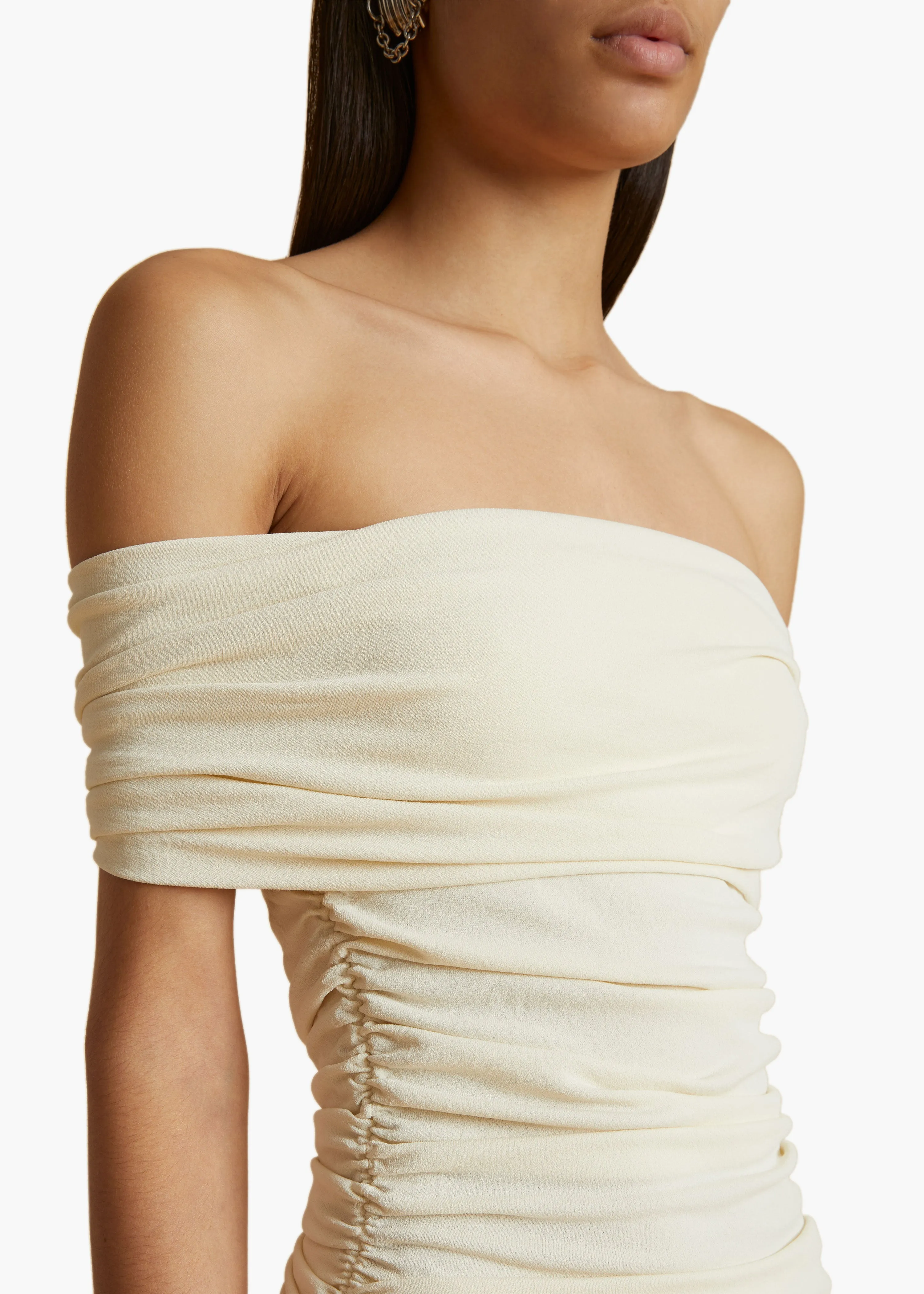 Marca Dress in Ivory sold by KHAITE product image thumbnail 5