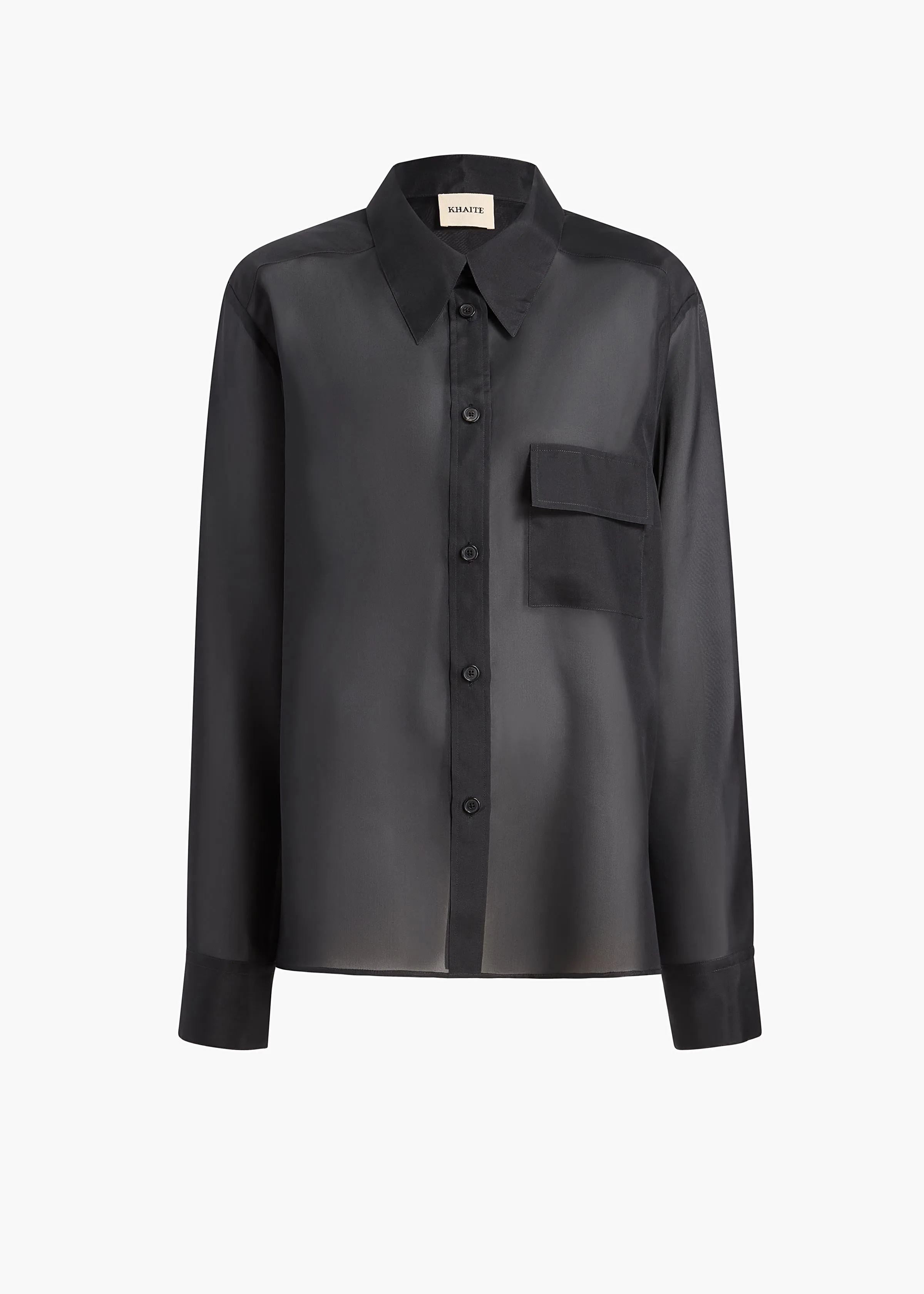 Yatty Top in Black Silk sold by KHAITE