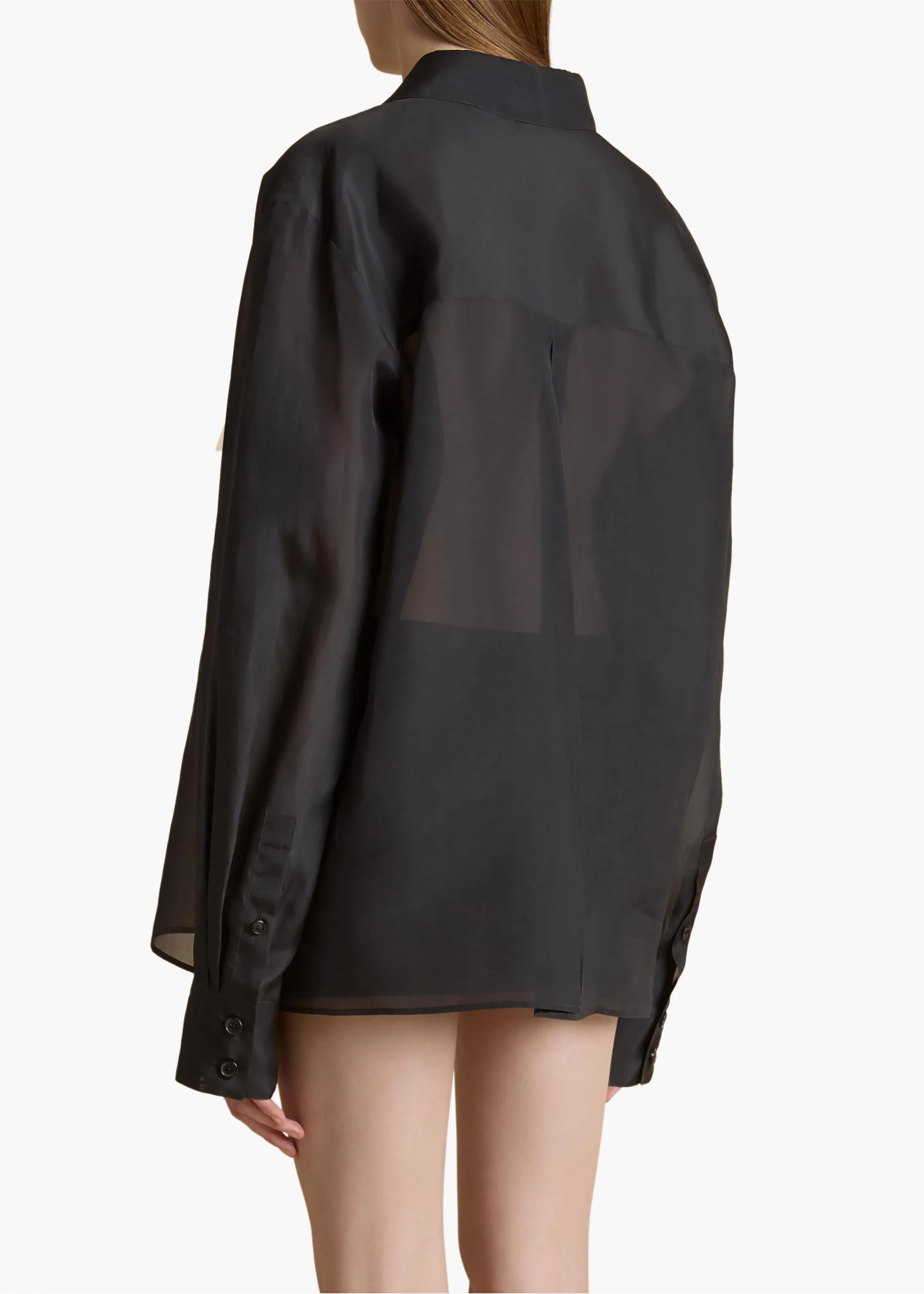 Yatty Top in Black Silk sold by KHAITE product image thumbnail 4