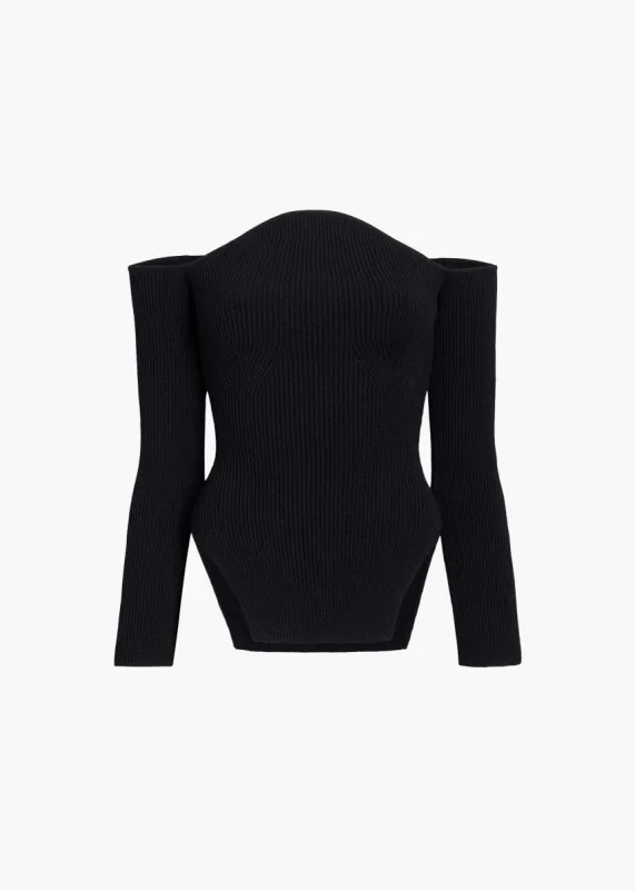 Maria Top in Black sold by KHAITE