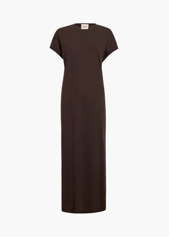 Verda Dress in Dark Brown made by KHAITE