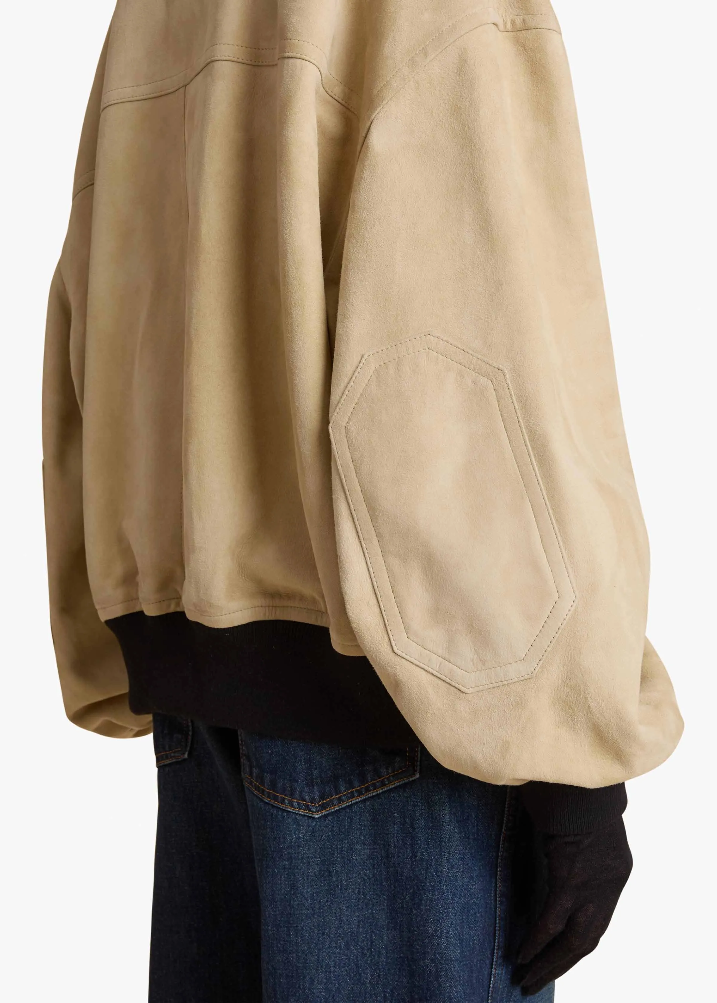 Spence Jacket in Sand Suede sold by KHAITE product image thumbnail 5