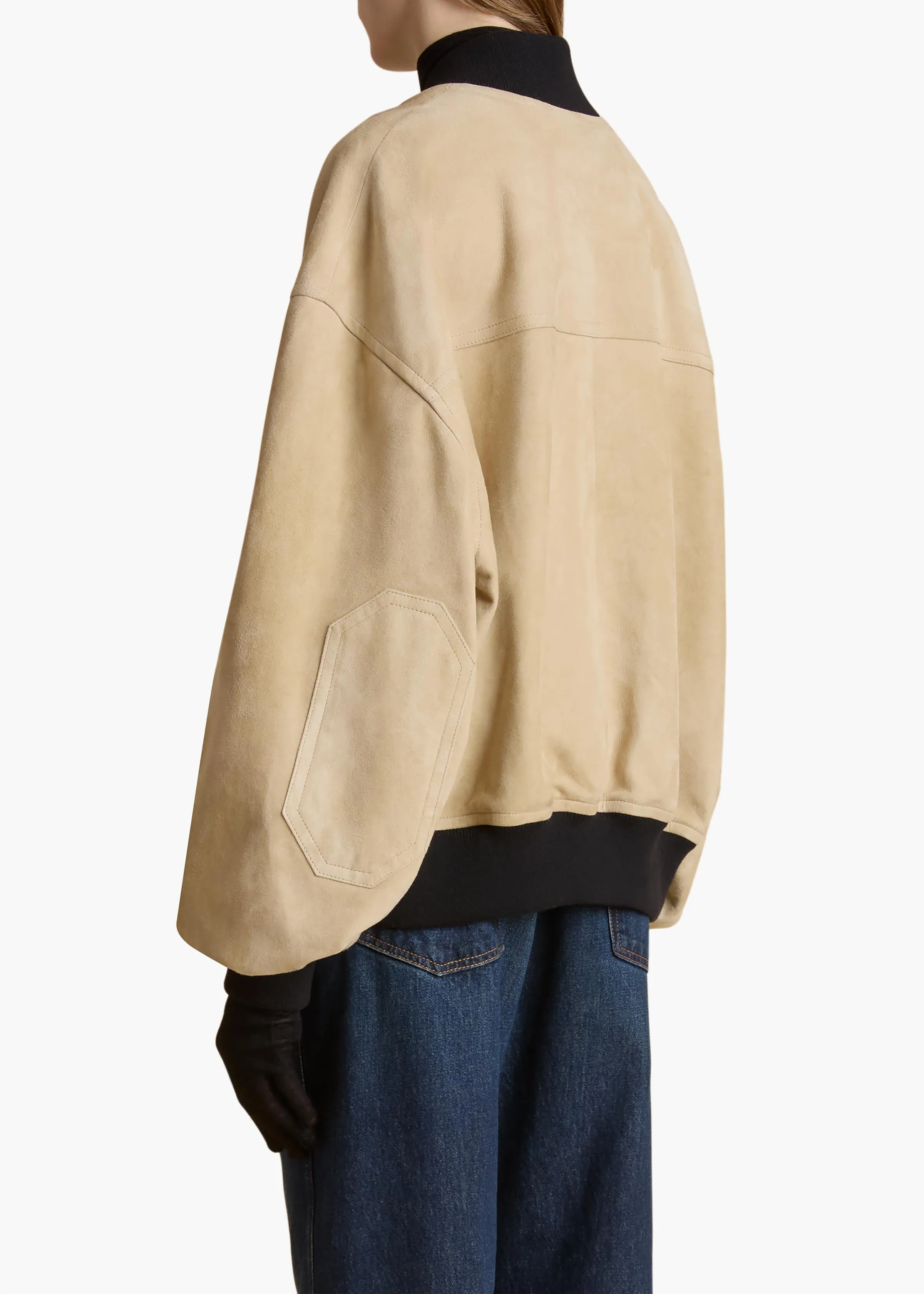 Spence Jacket in Sand Suede sold by KHAITE product image thumbnail 4