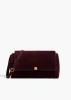 Audrey Crossbody Bag in Eggplant Suede sold by KHAITE