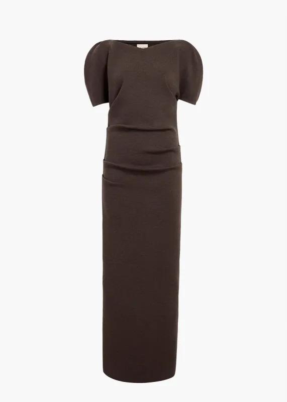 Merce Dress in Grapeseed sold by KHAITE