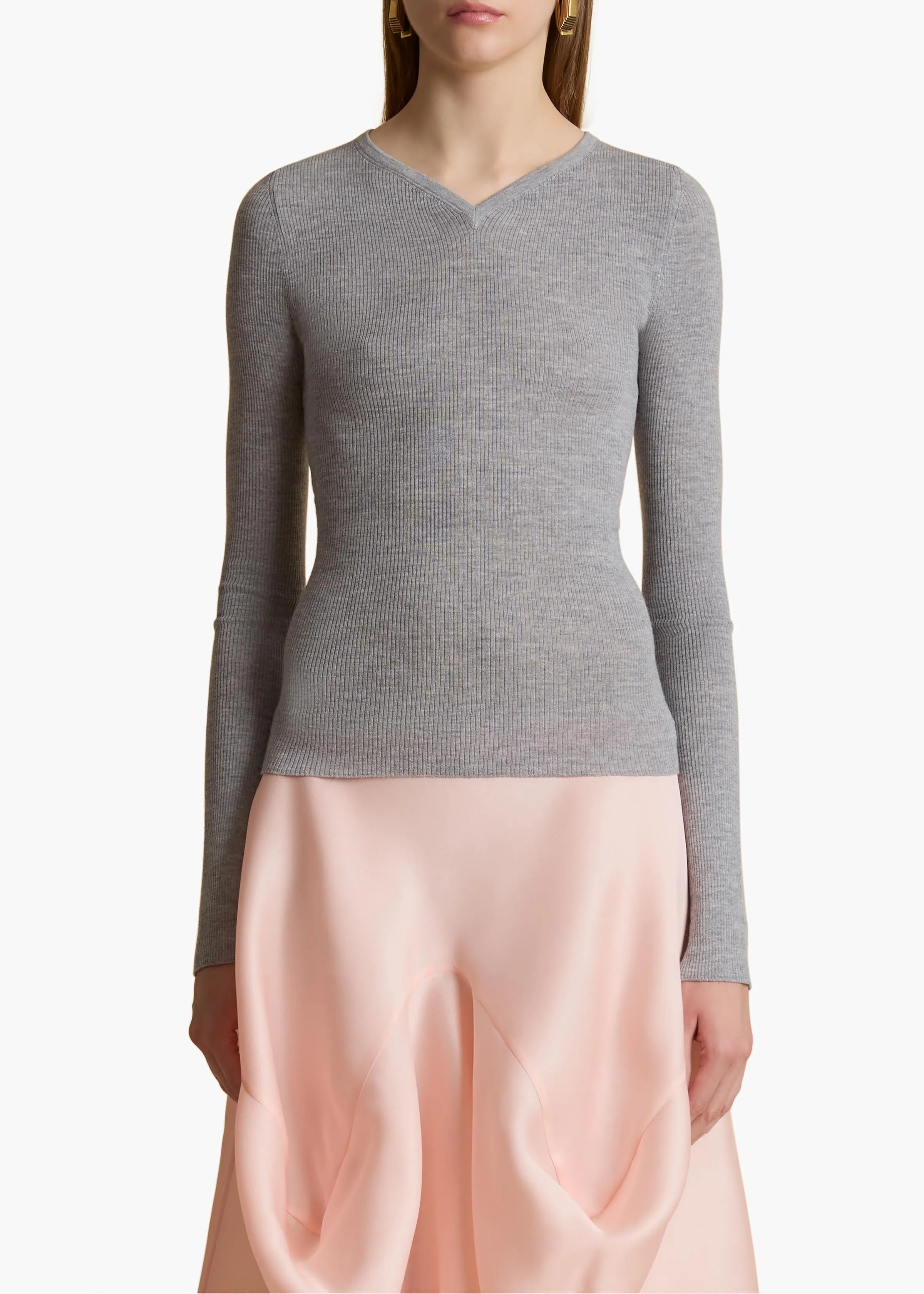 Tania Top in Mercury sold by KHAITE product image thumbnail 3