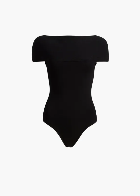 Basile Bodysuit in Black sold by KHAITE