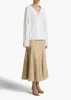Lenno Skirt in Sand Suede sold by KHAITE