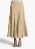 Lenno Skirt in Sand Suede sold by KHAITE
