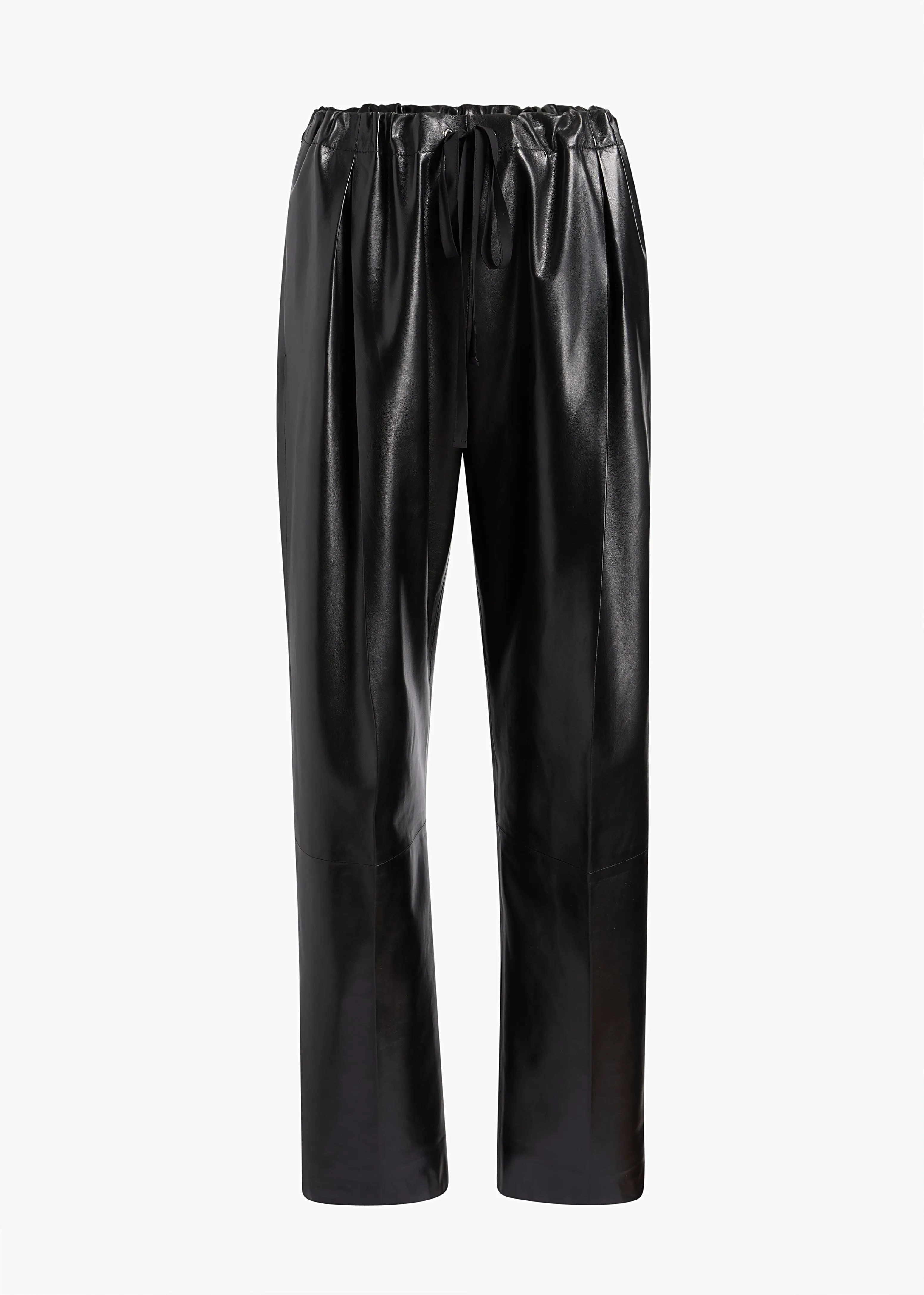 Trenton Pant in Black Leather sold by KHAITE