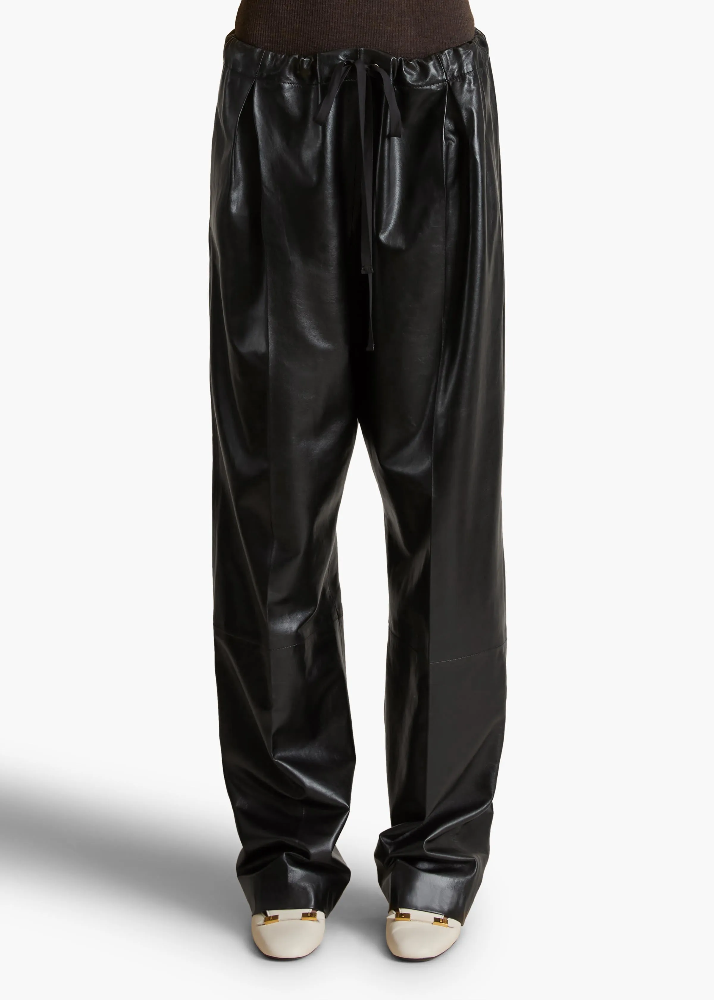 Trenton Pant in Black Leather sold by KHAITE product image thumbnail 3