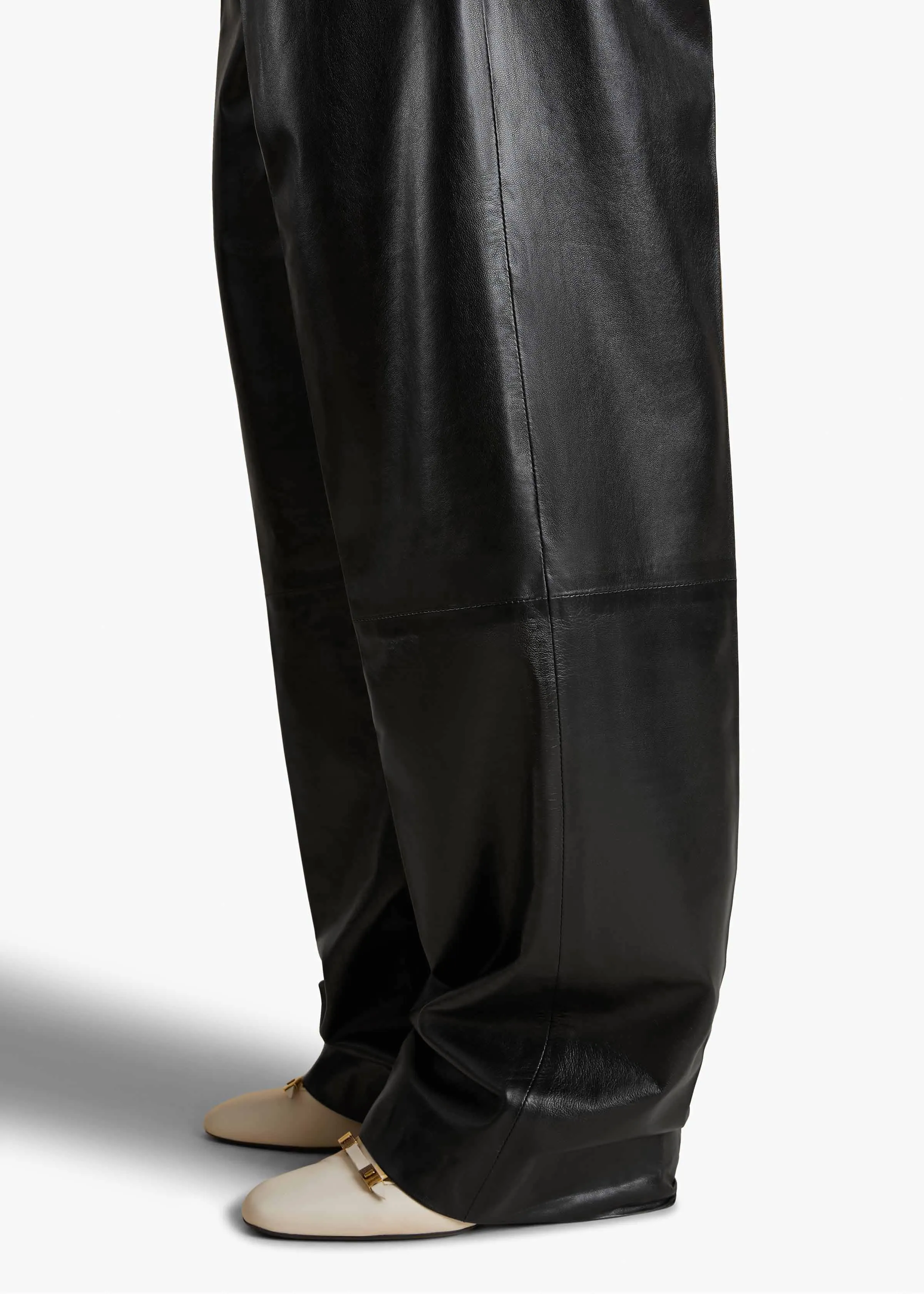 Trenton Pant in Black Leather sold by KHAITE product image thumbnail 5