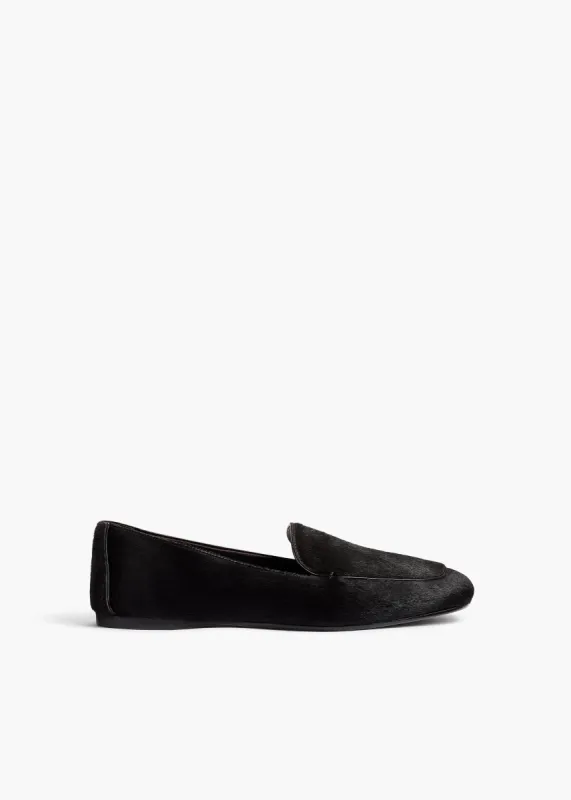 Monroe Loafer in Black Haircalf sold by KHAITE