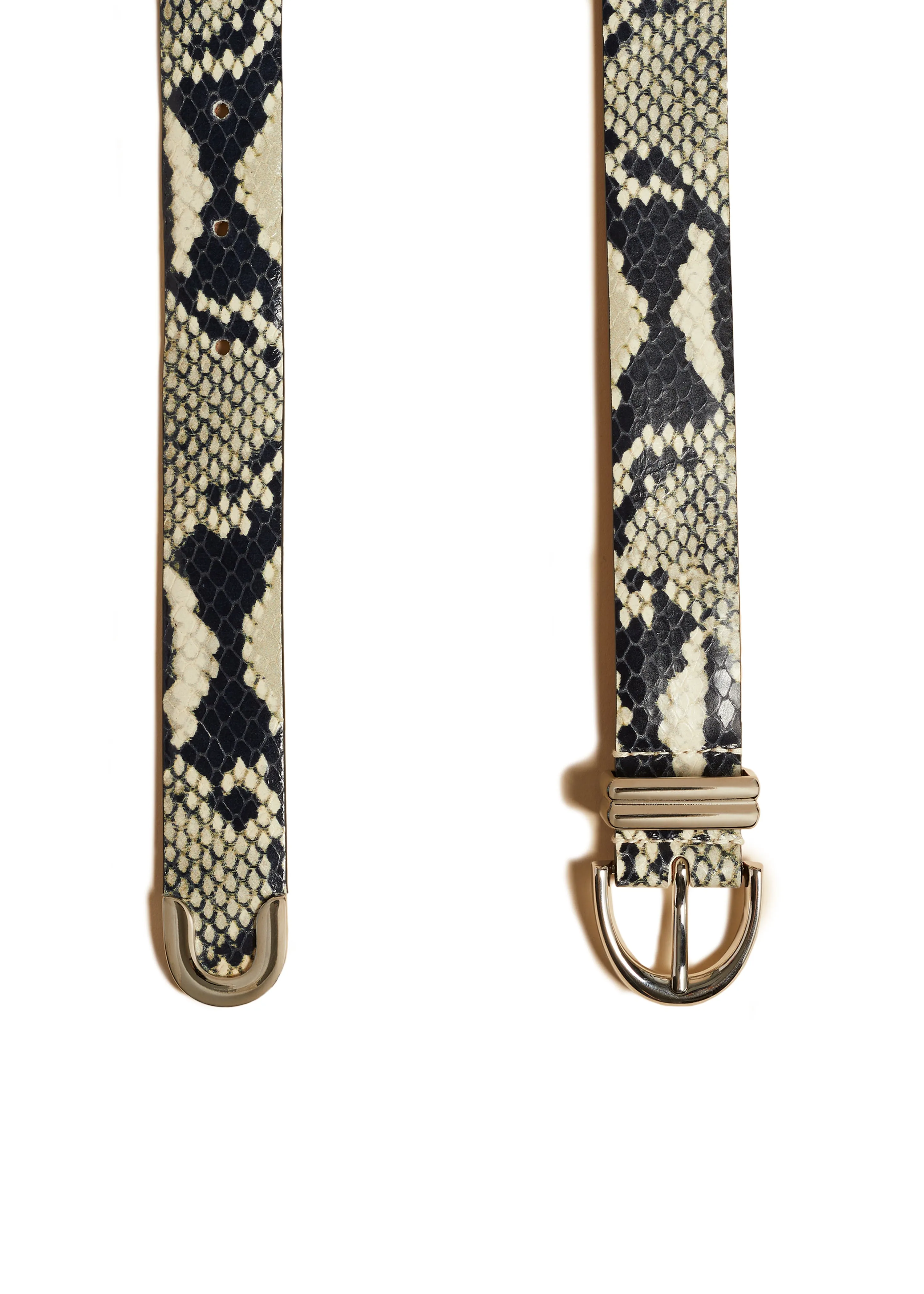 Bambi Belt in Python-Embossed Leather with Silver sold by KHAITE product image thumbnail 2