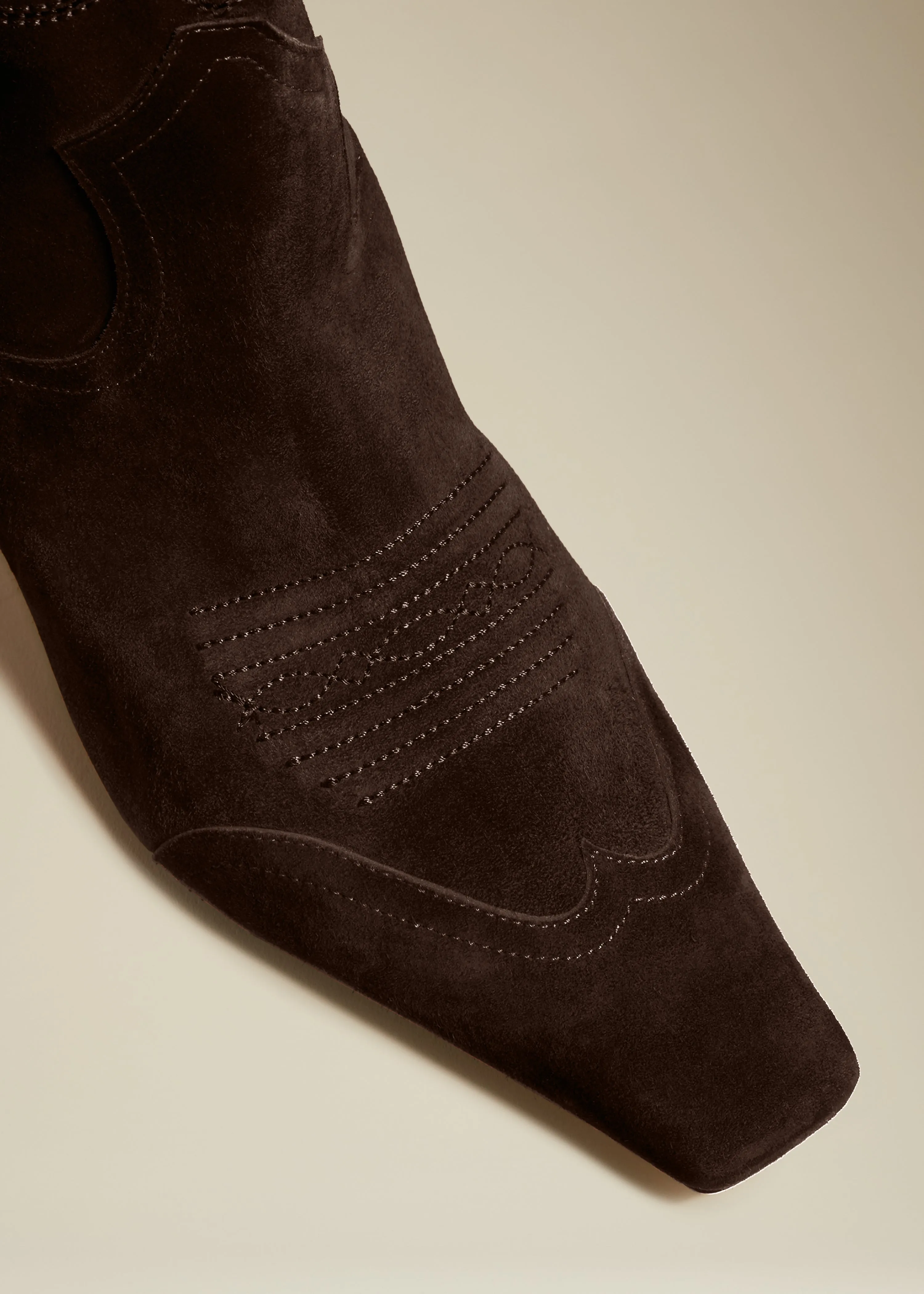 The Dallas Ankle Boot in Coffee Suede sold by KHAITE product image thumbnail 4