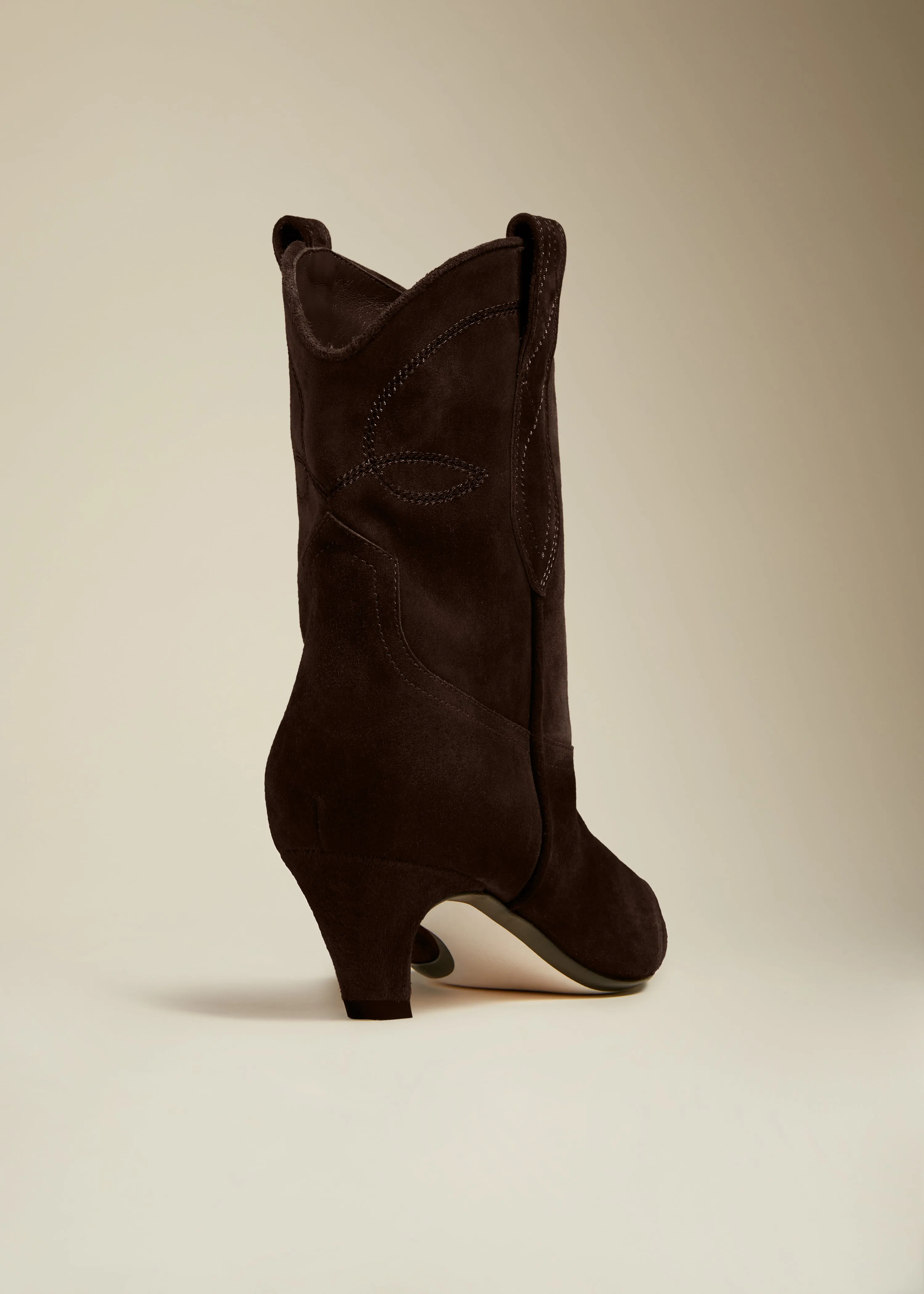 The Dallas Ankle Boot in Coffee Suede sold by KHAITE product image thumbnail 3