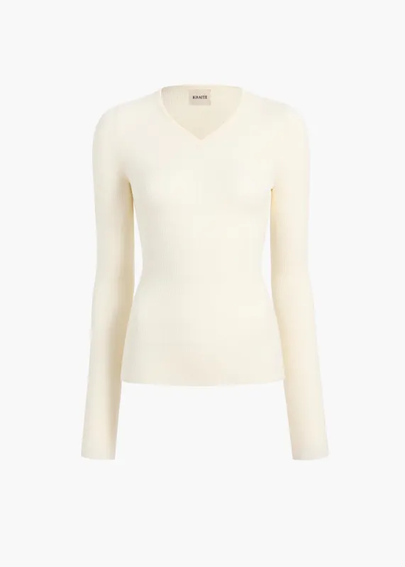 Tania Top in Glaze sold by KHAITE