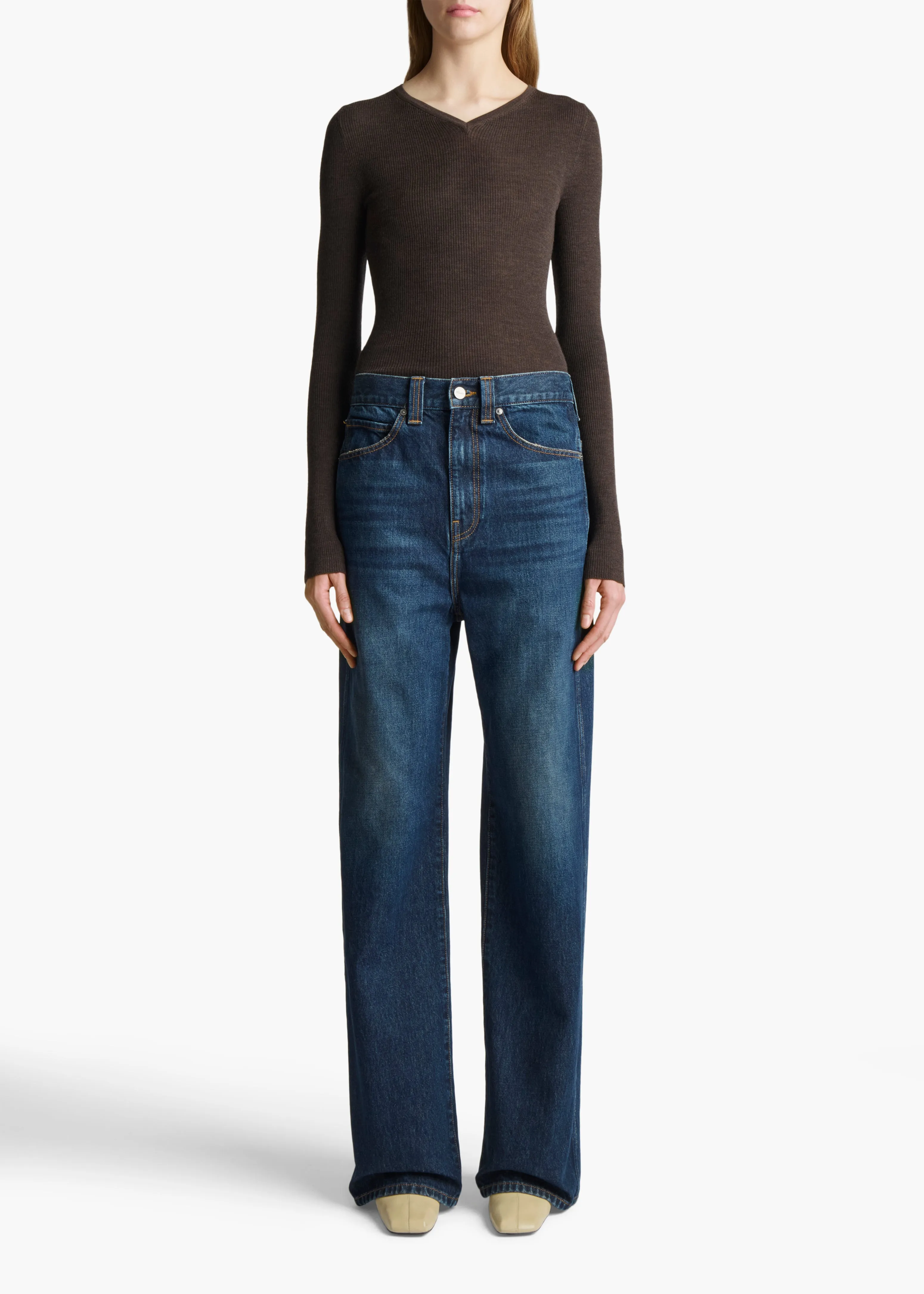 Tania Top in Grapeseed sold by KHAITE product image thumbnail 2