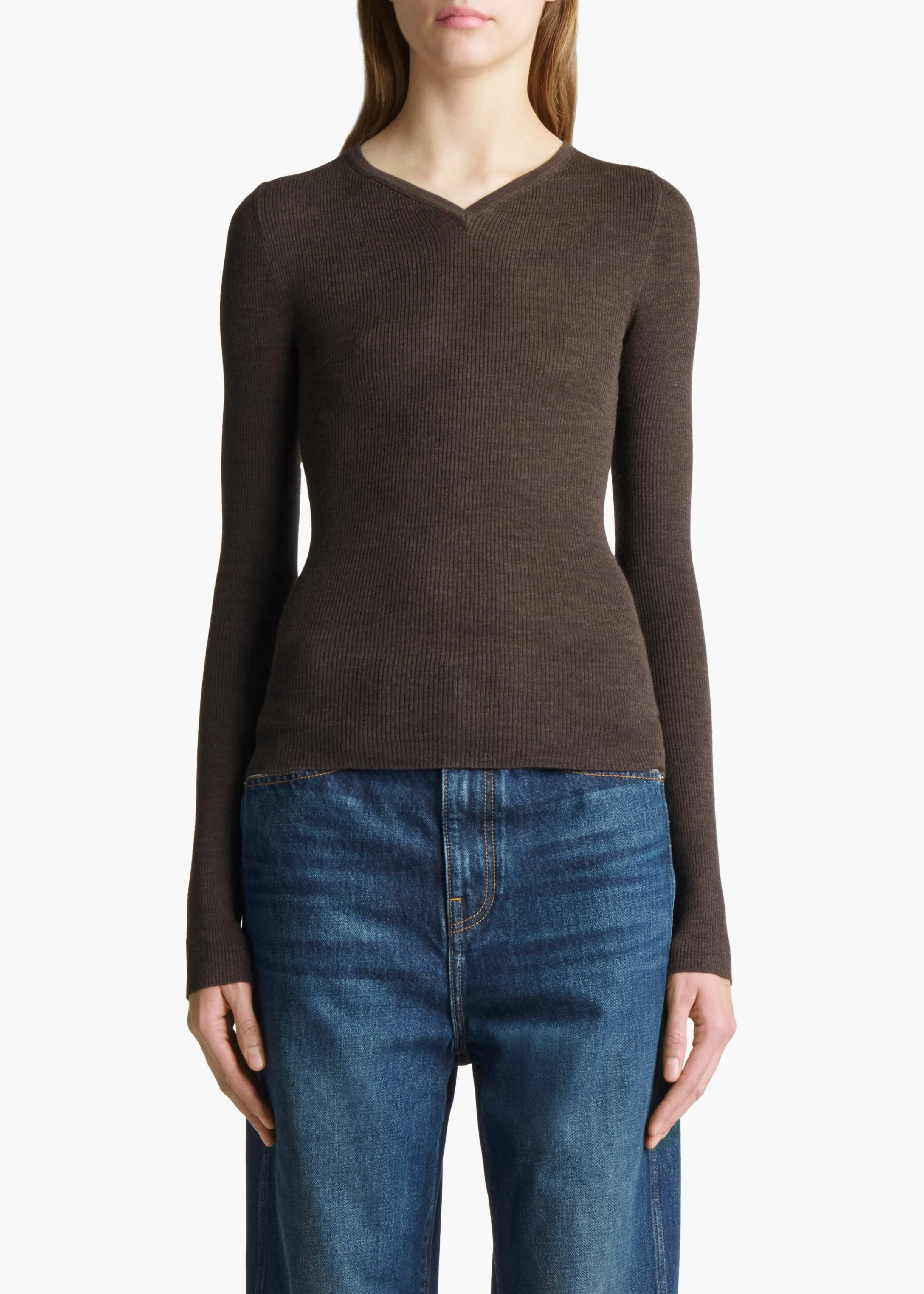 Tania Top in Grapeseed sold by KHAITE product image thumbnail 3