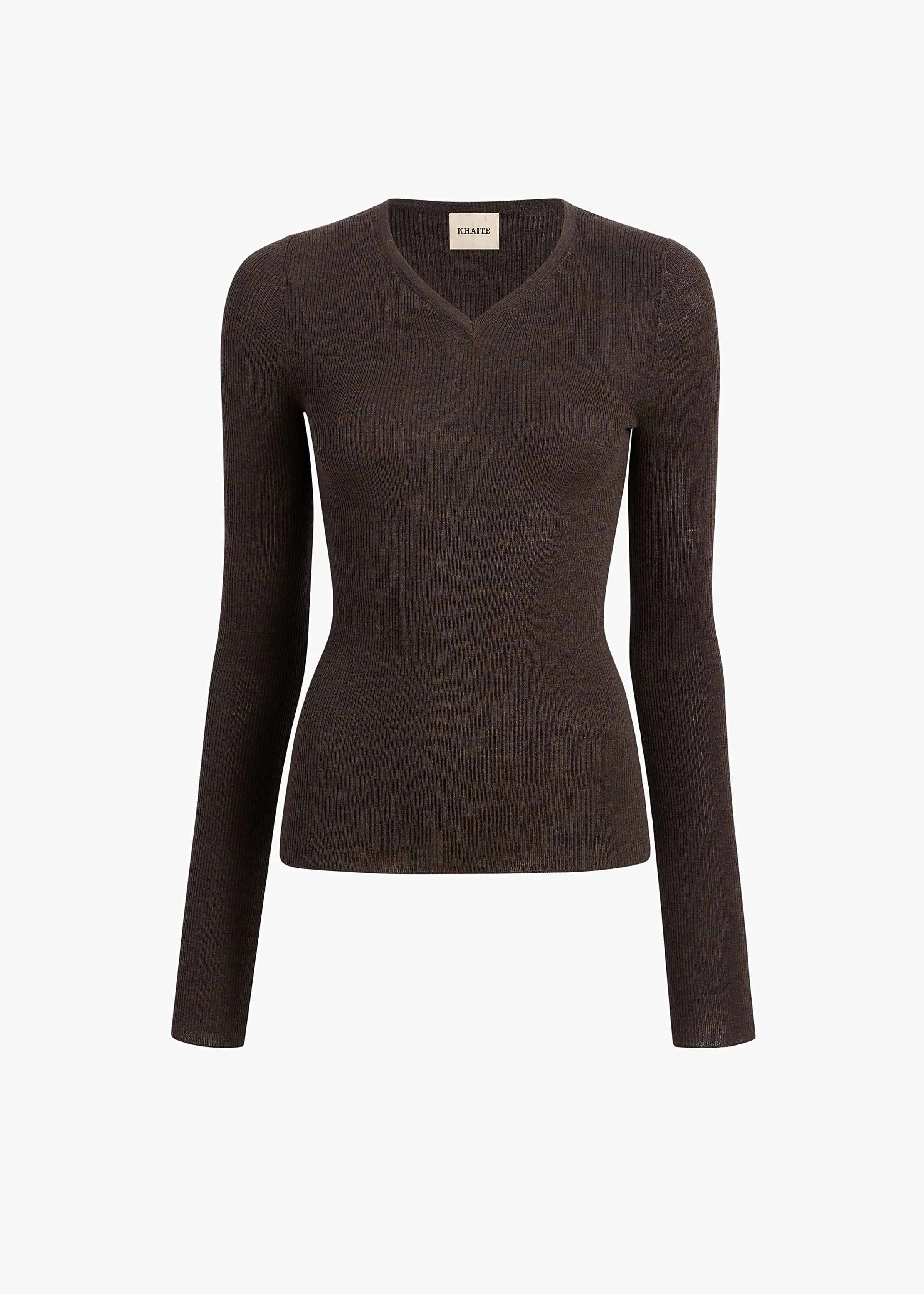 Tania Top in Grapeseed sold by KHAITE