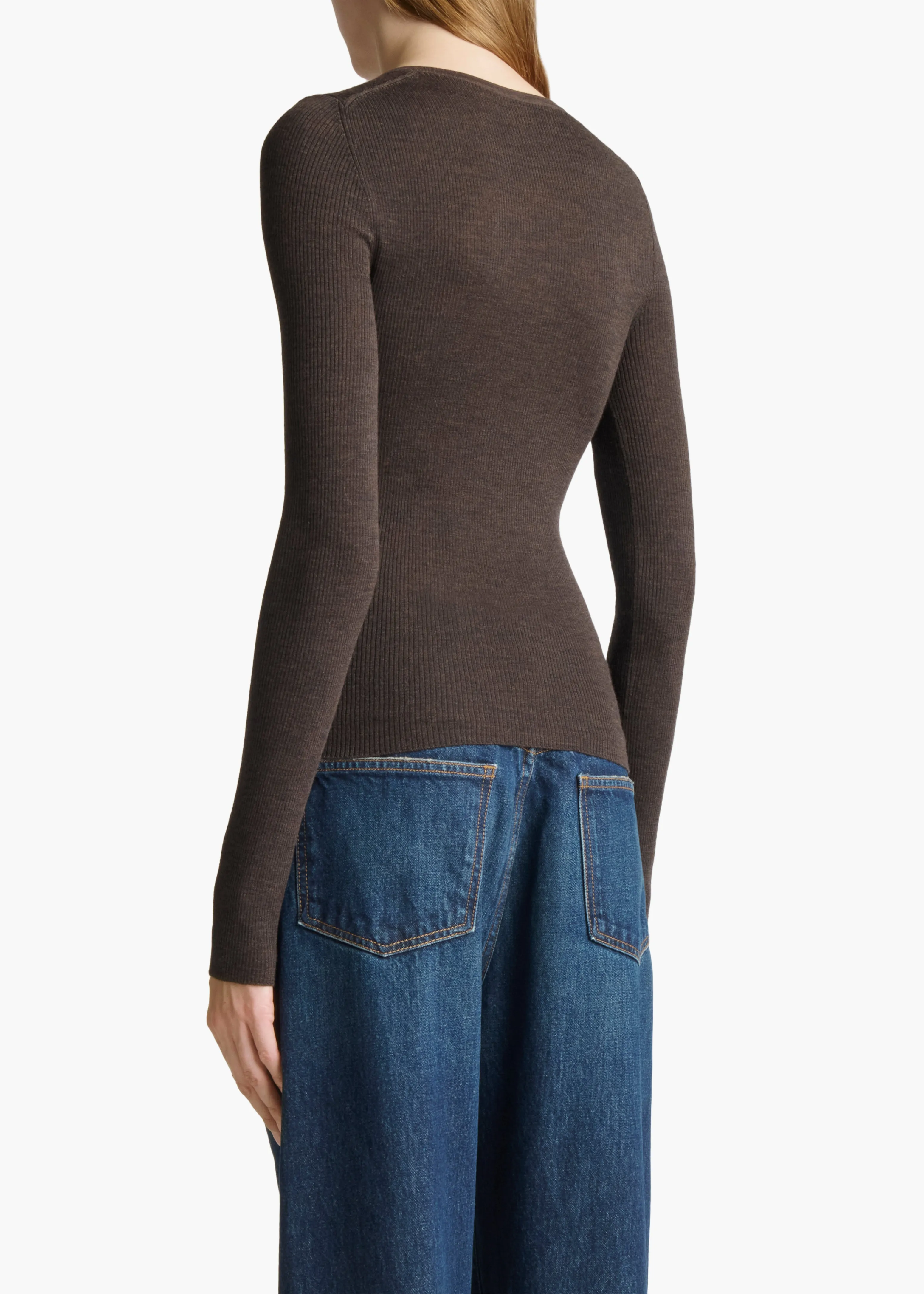 Tania Top in Grapeseed sold by KHAITE product image thumbnail 4