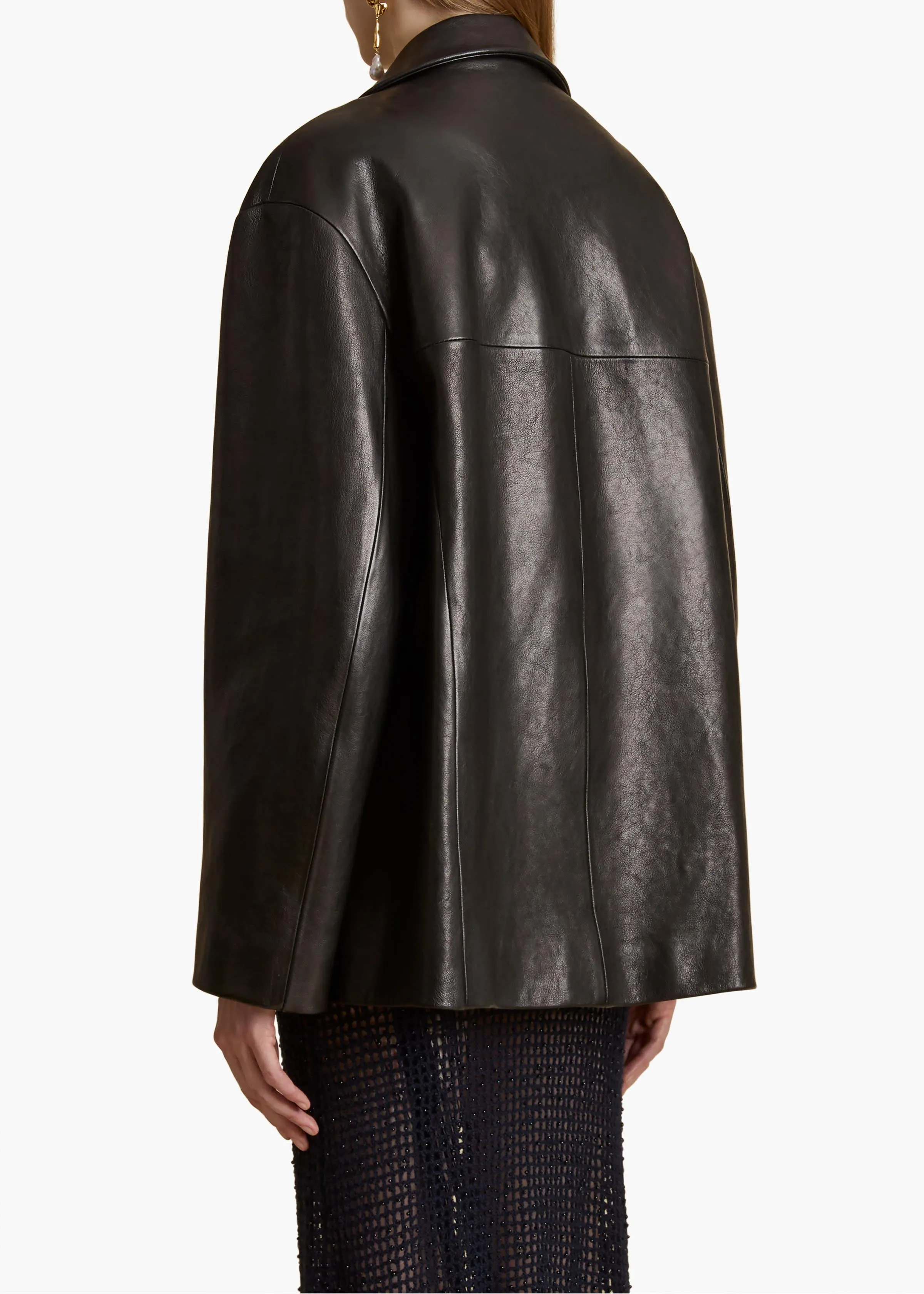Morsson Jacket in Black Leather sold by KHAITE product image thumbnail 4