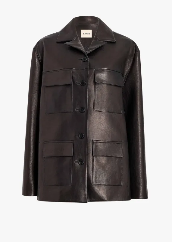 Morsson Jacket in Black Leather sold by KHAITE