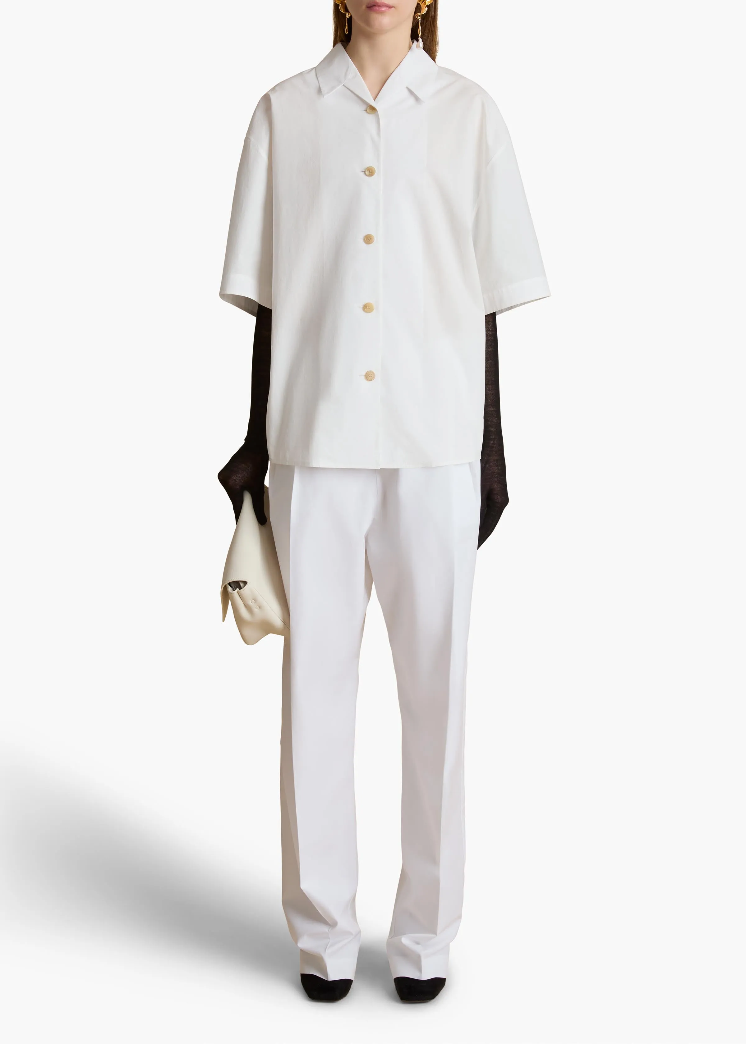 Trenton Pant in White sold by KHAITE product image thumbnail 2