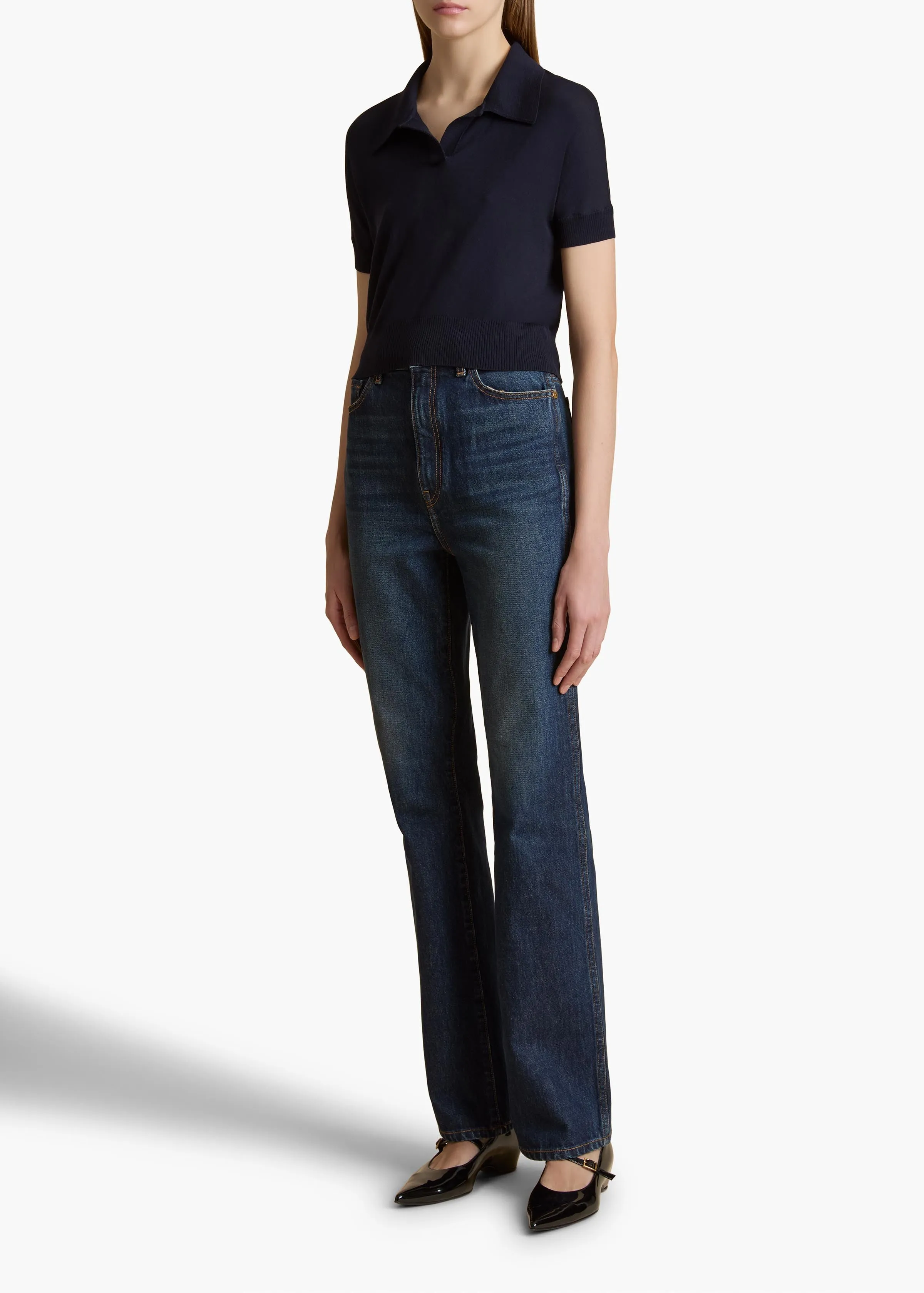 Morgane Top in Midnight sold by KHAITE product image thumbnail 2