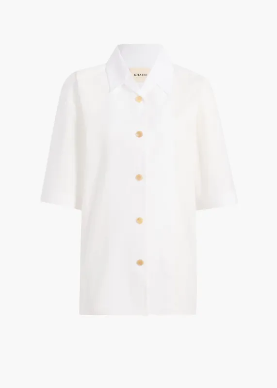 Owen Top in White sold by KHAITE