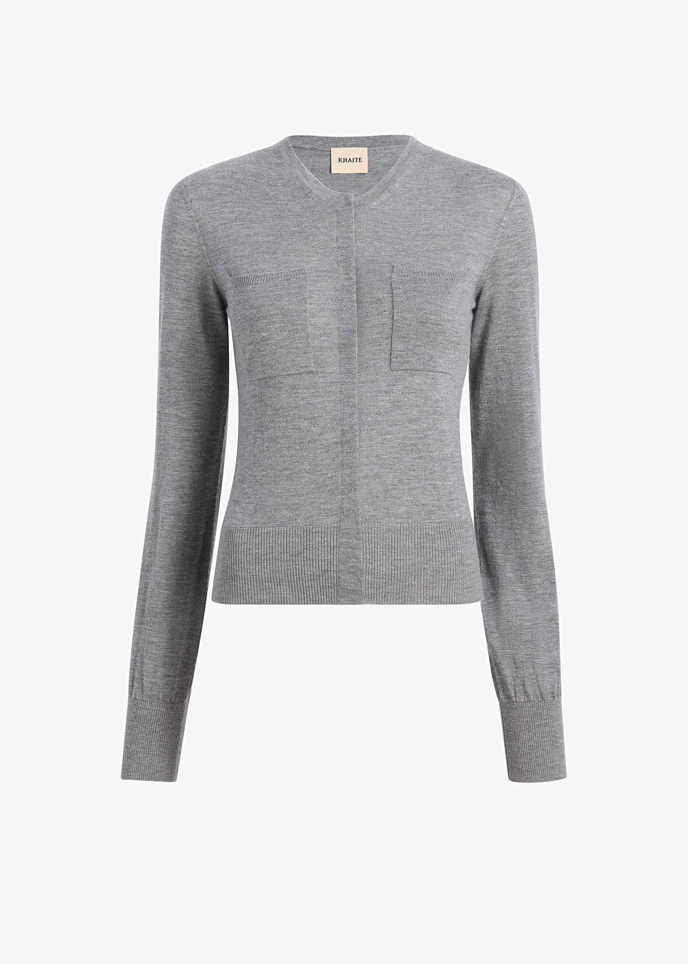 Lilou Cardigan in Sterling sold by KHAITE