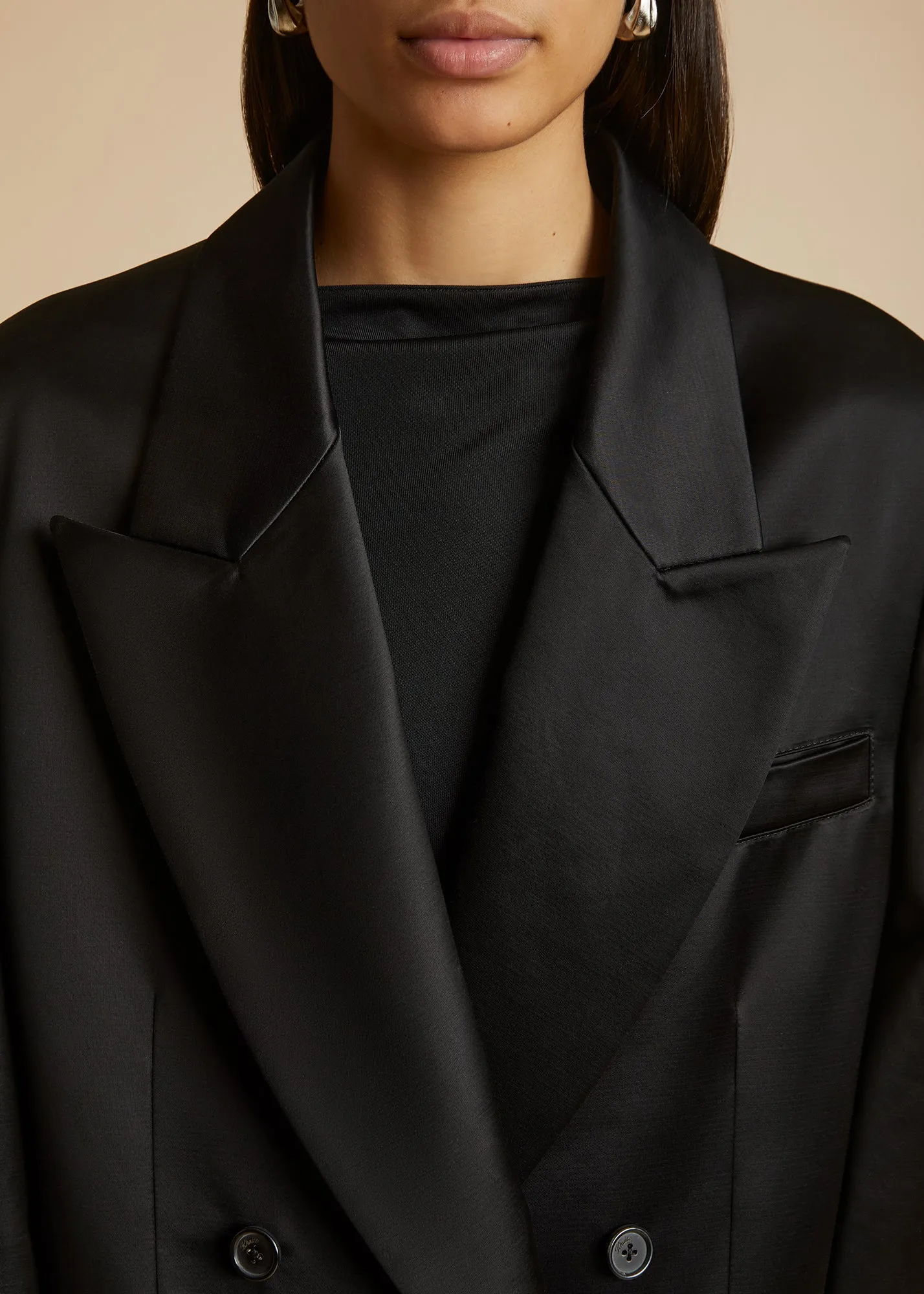 The Blake Coat in Black sold by KHAITE product image thumbnail 5