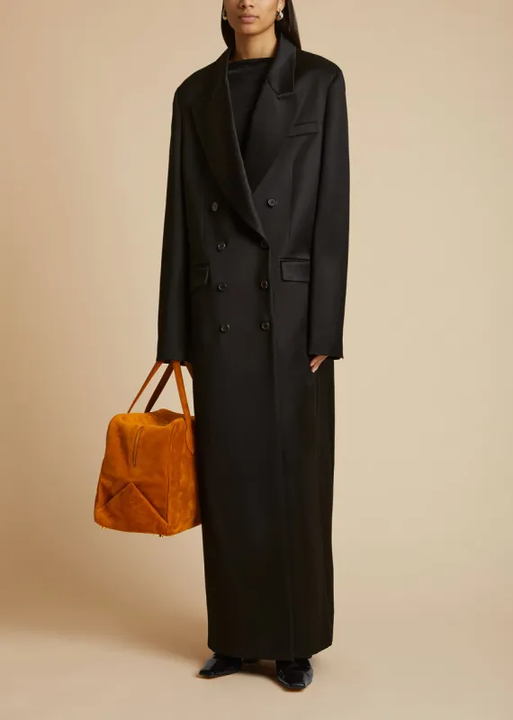 The Blake Coat in Black sold by KHAITE