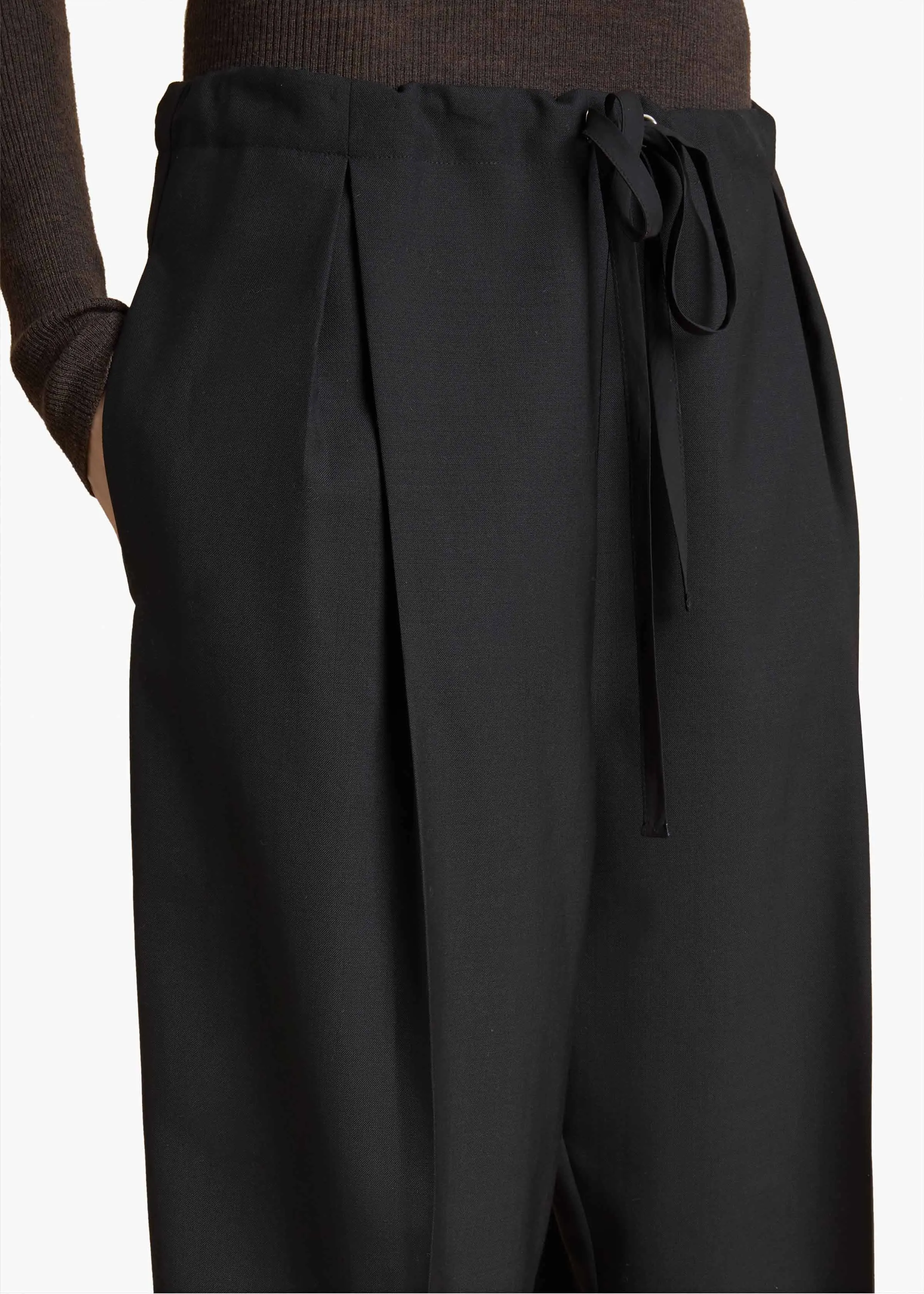 Trenton Pant in Black Wool sold by KHAITE product image thumbnail 5