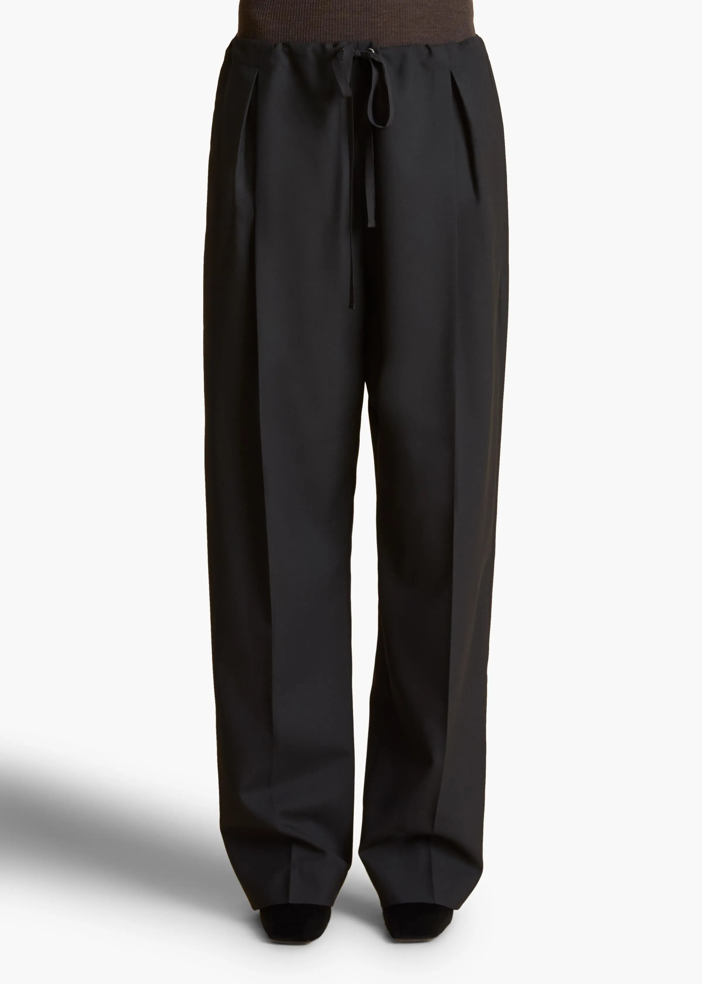 Trenton Pant in Black Wool sold by KHAITE product image thumbnail 3