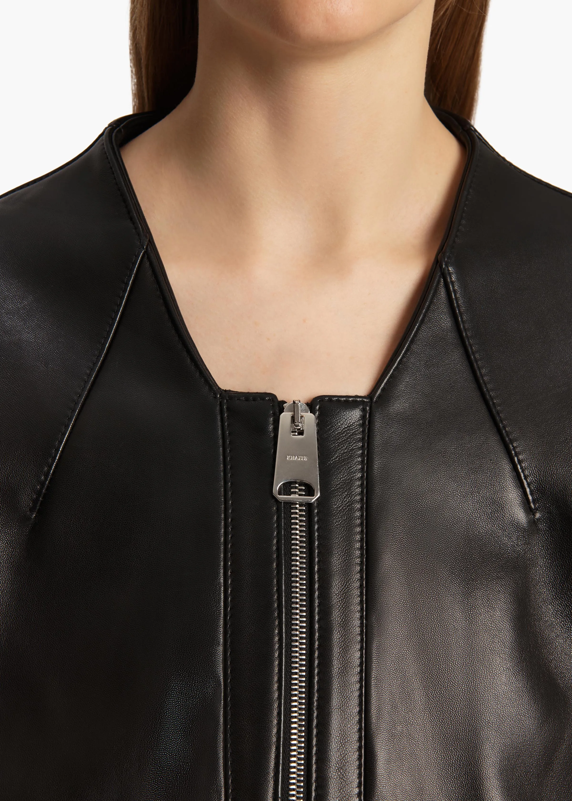 Hewit Jacket in Black Leather sold by KHAITE product image thumbnail 5