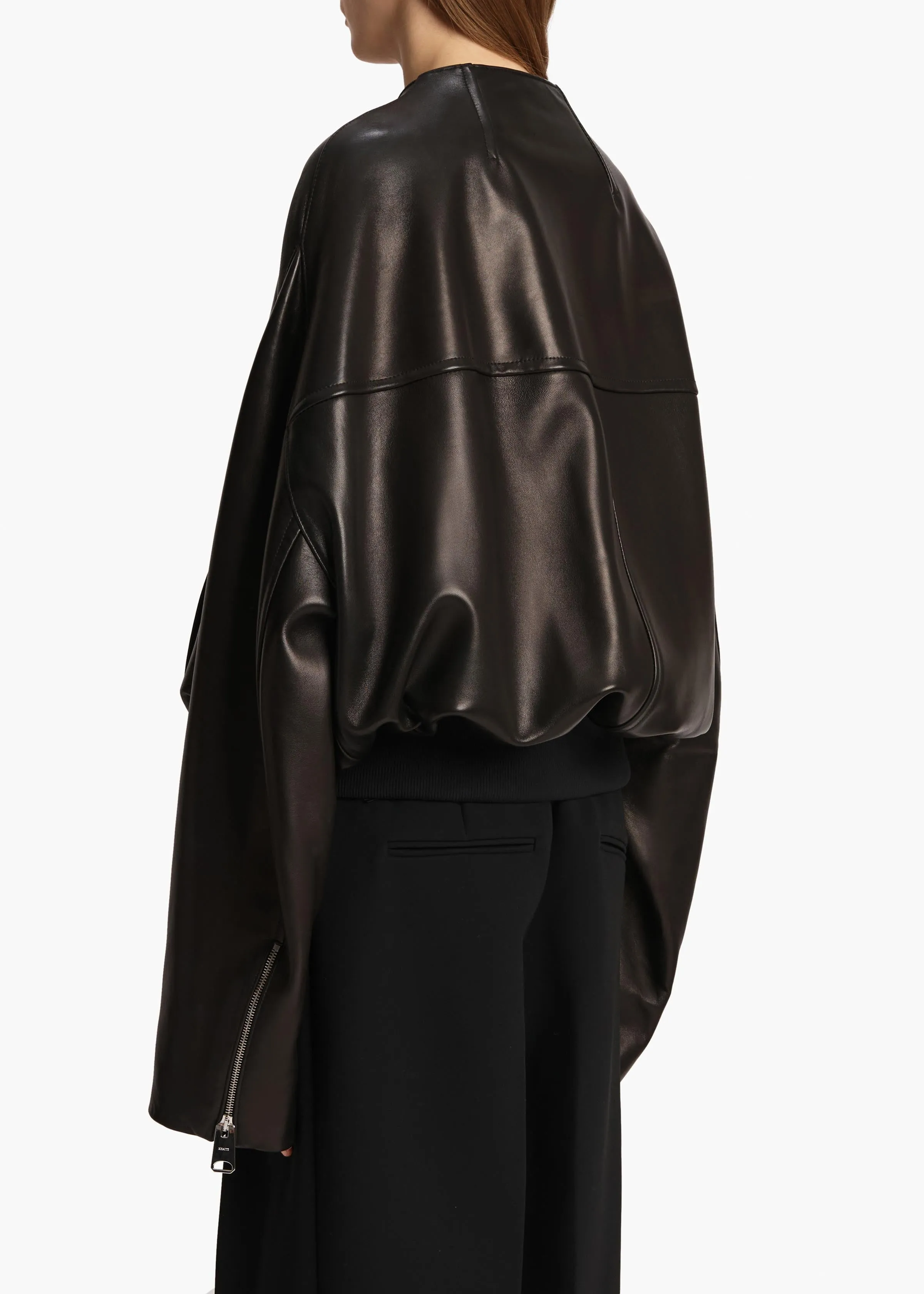 Hewit Jacket in Black Leather sold by KHAITE product image thumbnail 4