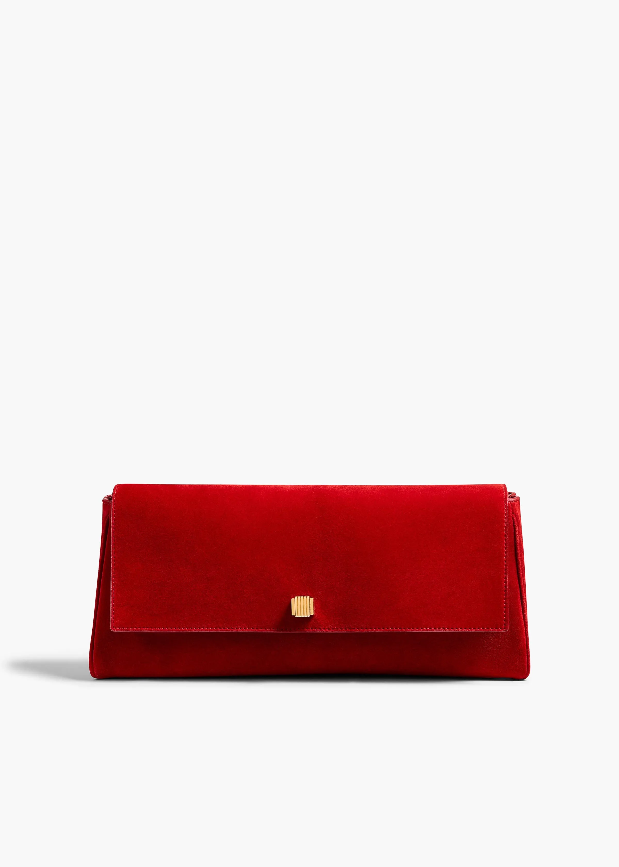 Audrey Clutch in Rebel Suede sold by KHAITE