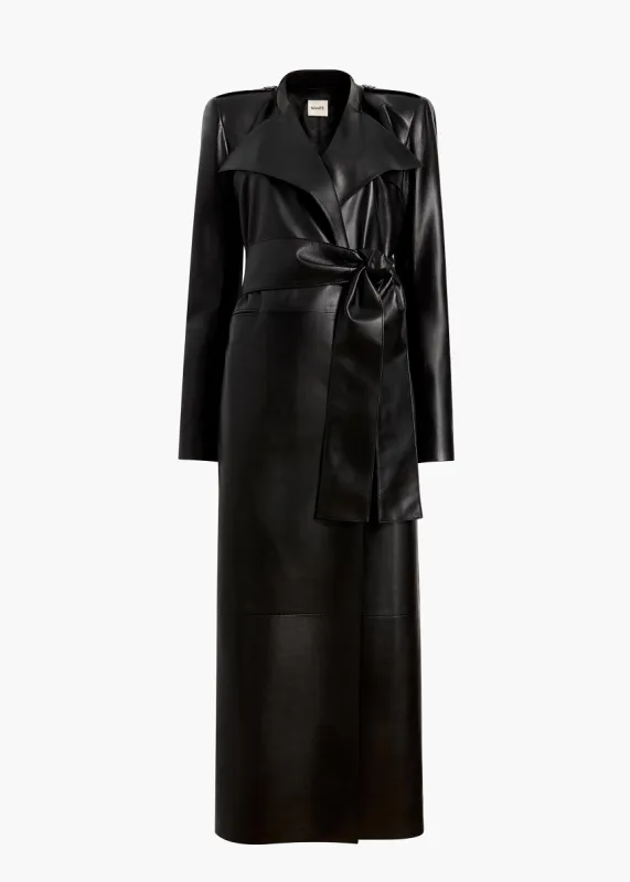 Maxwell Trench in Black Leather sold by KHAITE
