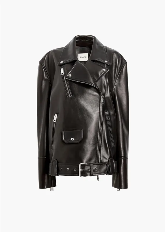 Hansel Jacket in Black Leather sold by KHAITE