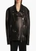 Hansel Jacket in Black Leather sold by KHAITE