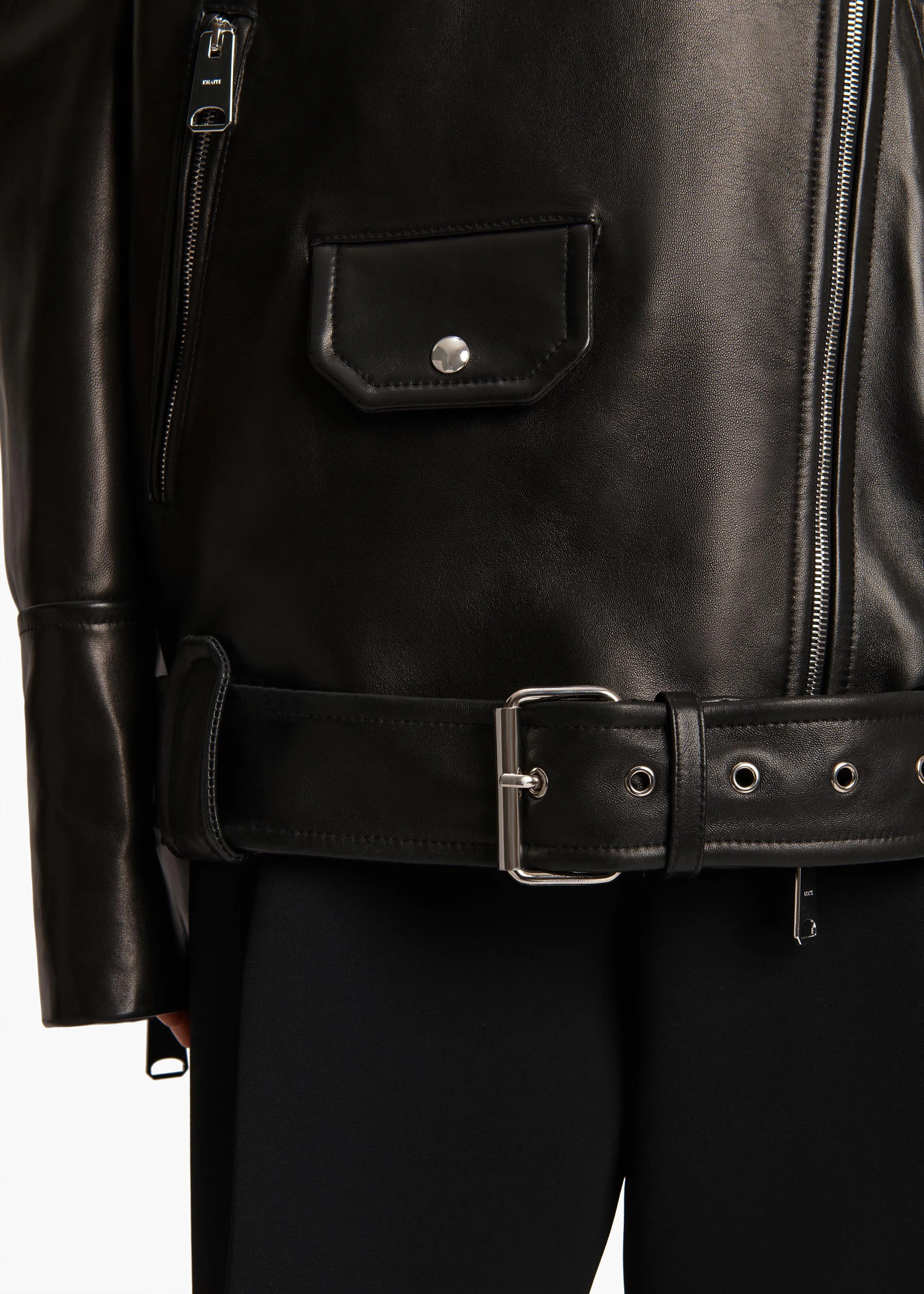 Hansel Jacket in Black Leather sold by KHAITE product image thumbnail 5