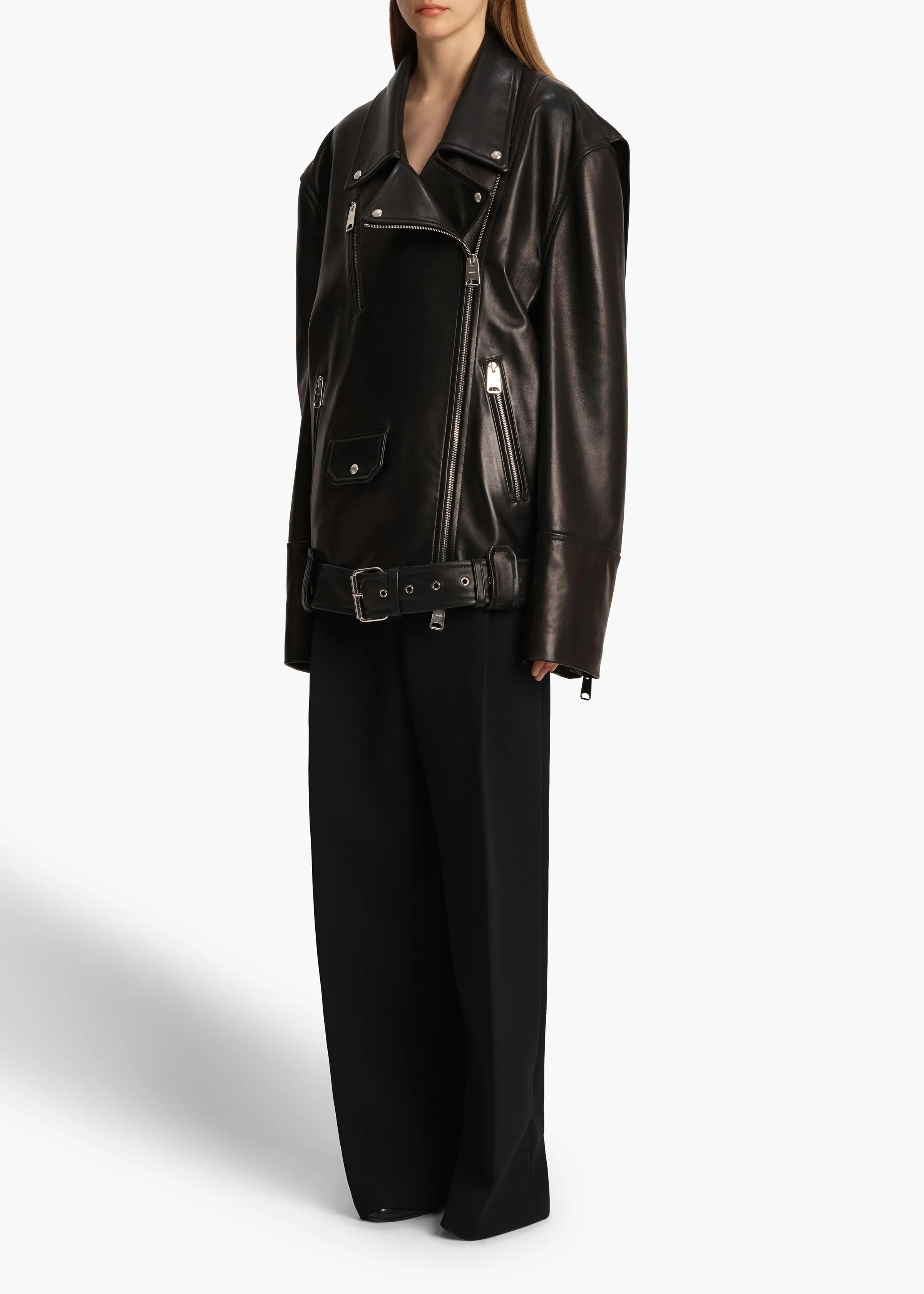Hansel Jacket in Black Leather sold by KHAITE product image thumbnail 2