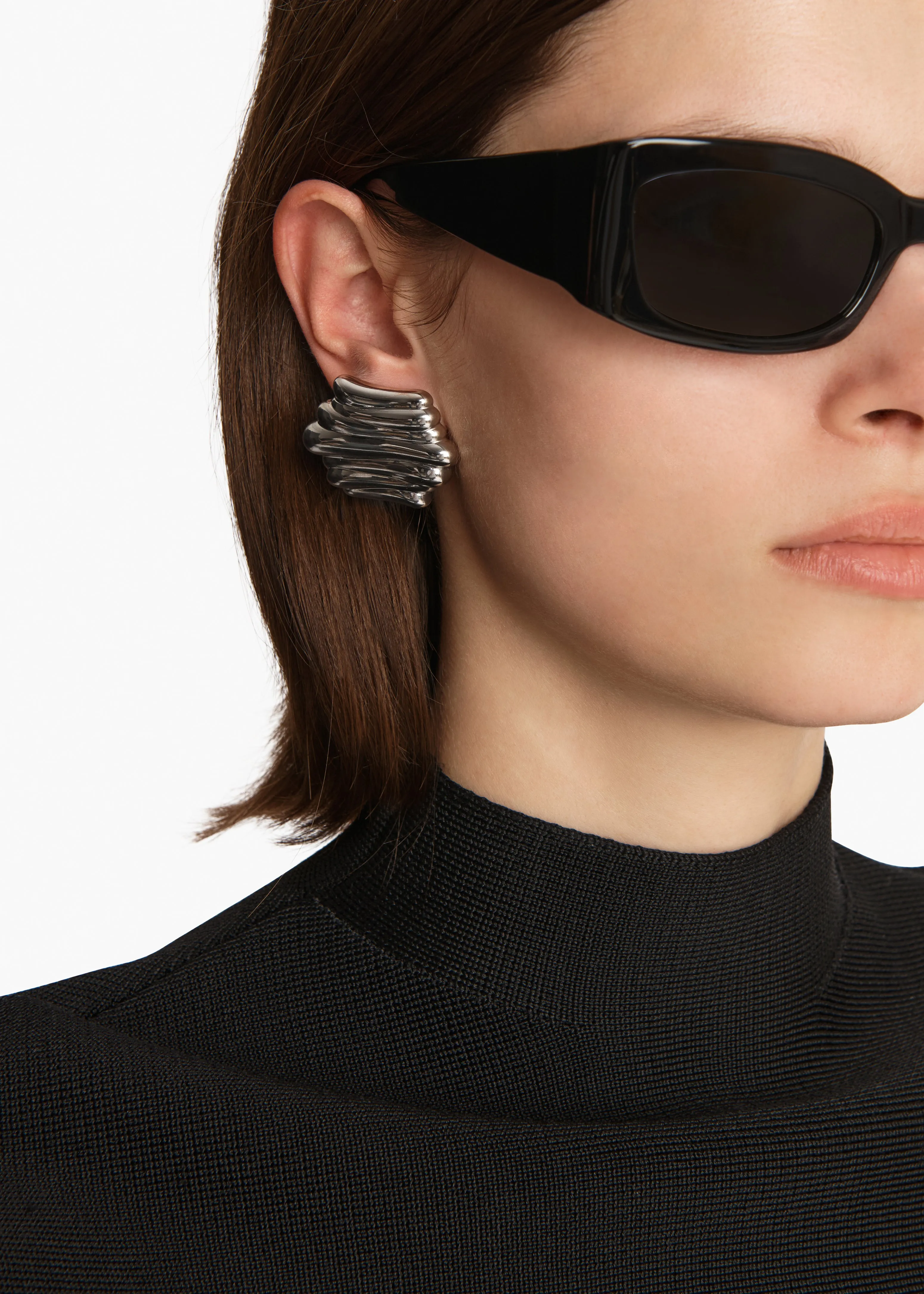 Crema Earrings in Silver sold by KHAITE product image thumbnail 3