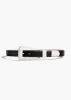 Lucca Belt in Black Croc-Embossed Leather with Silver sold by KHAITE